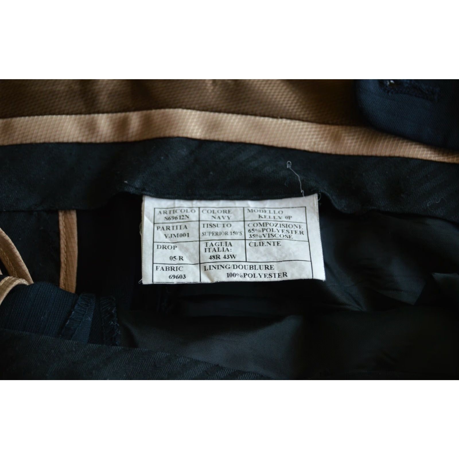 Vintage NAVY MENS DRESS PANTS FLAT FRONT SZ 36 / 29 Waist 65R Poly/Viscose Size US 36 / EU 52 - 4 Thumbnail