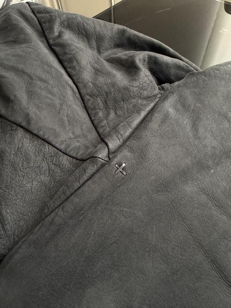 Ma+ M.A+ Hooded Leather Coat Size US M / EU 48-50 / 2 - 4 Thumbnail