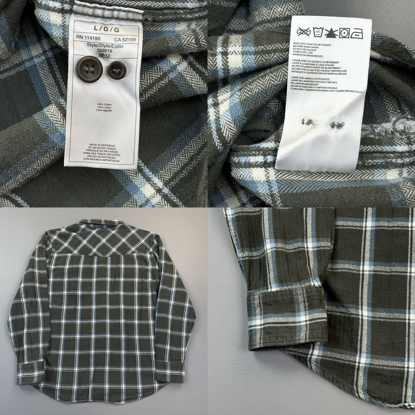 Quiksilver Quiksilver Shirt Mens Large Green Plaid Flannel Long Sleeve Button Up Casual Size US L / EU 52-54 / 3 - 8 Thumbnail