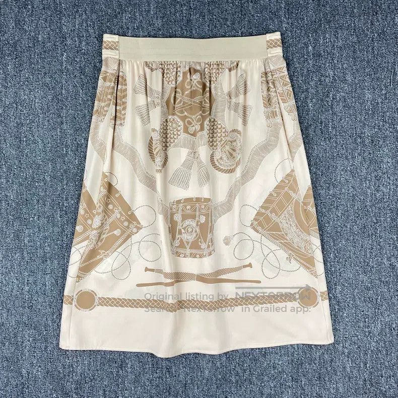 Hermes Hermes Silk Vintage Printed Skirt Size 42" / US 20 - 3 Thumbnail