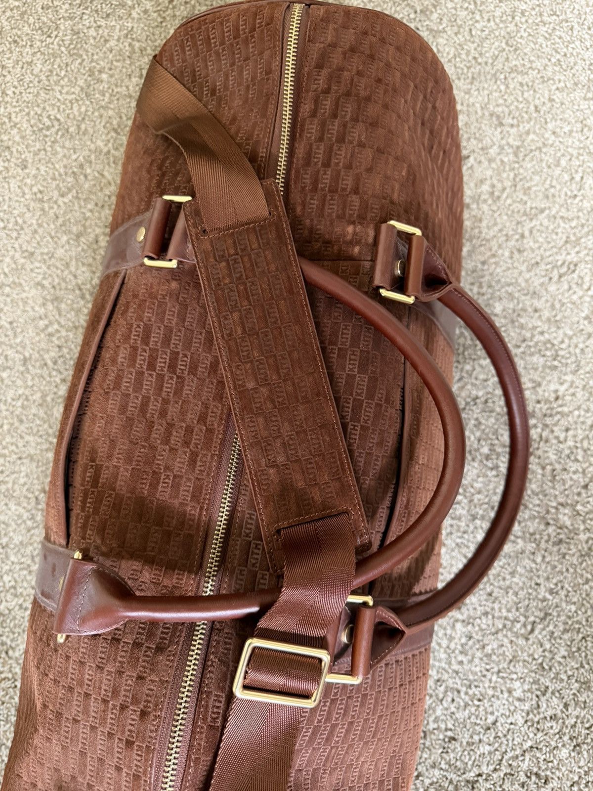 Kith FW24 Brown Suede Monogram Duffle Bag Size ONE SIZE - 4 Thumbnail