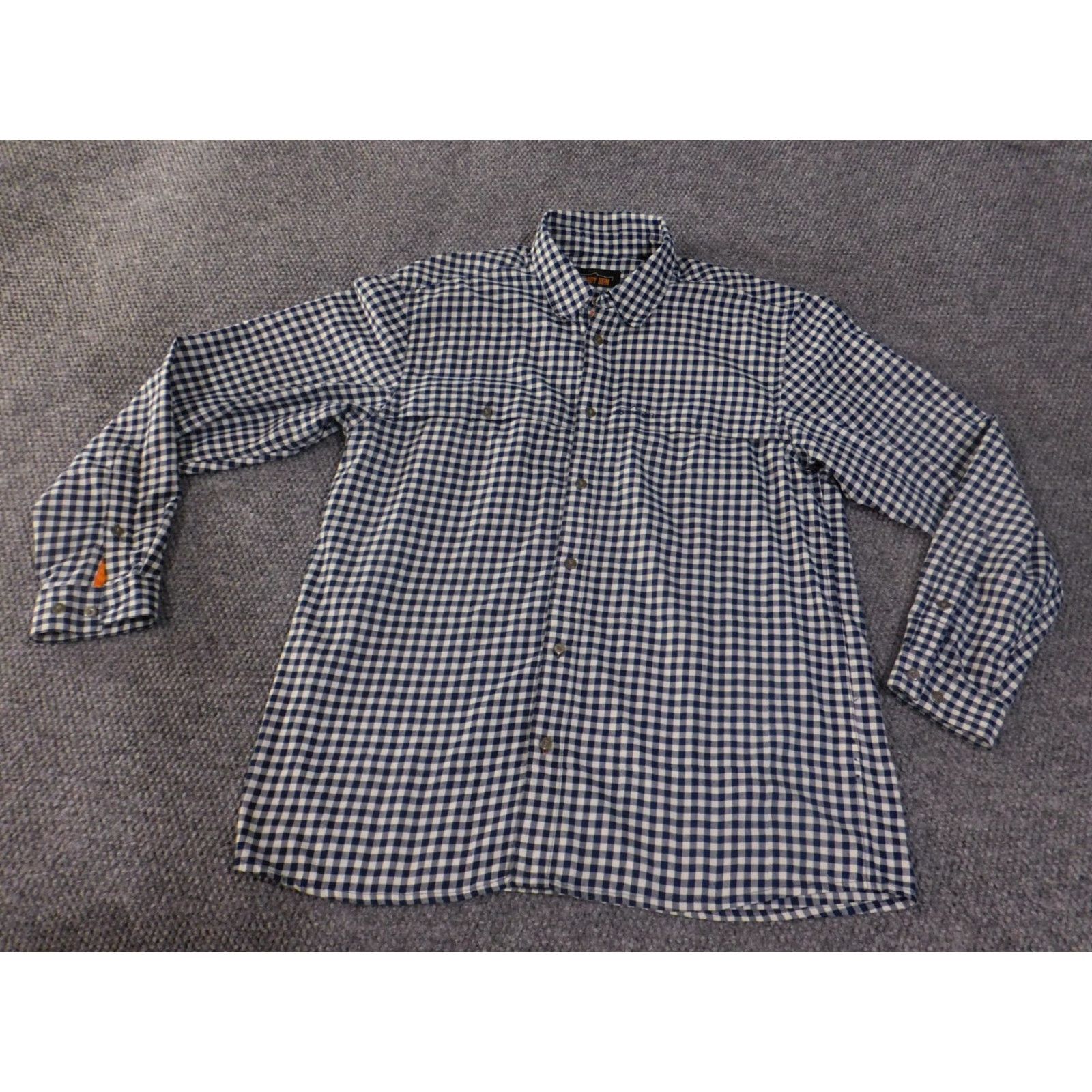 Orvis Orvis Trout Bum Shirt Mens Large Blue White Gingham Check Flannel Shirt Button-Up Lightweight Outdoor Fishing Size US L / EU 52-54 / 3 - 4 Thumbnail