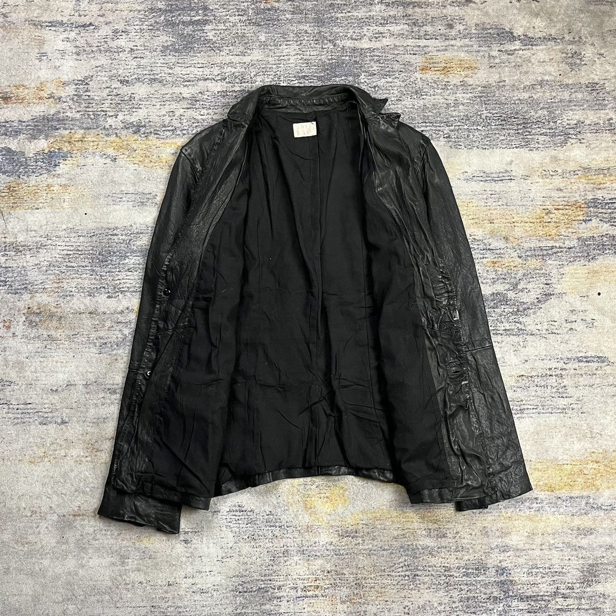 14th Addiction × Isamu Katayama Backlash × Japanese Brand Raw life blazer 2 button wrinkle leather jacket Size US M / EU 48-50 / 2 - 11 Thumbnail