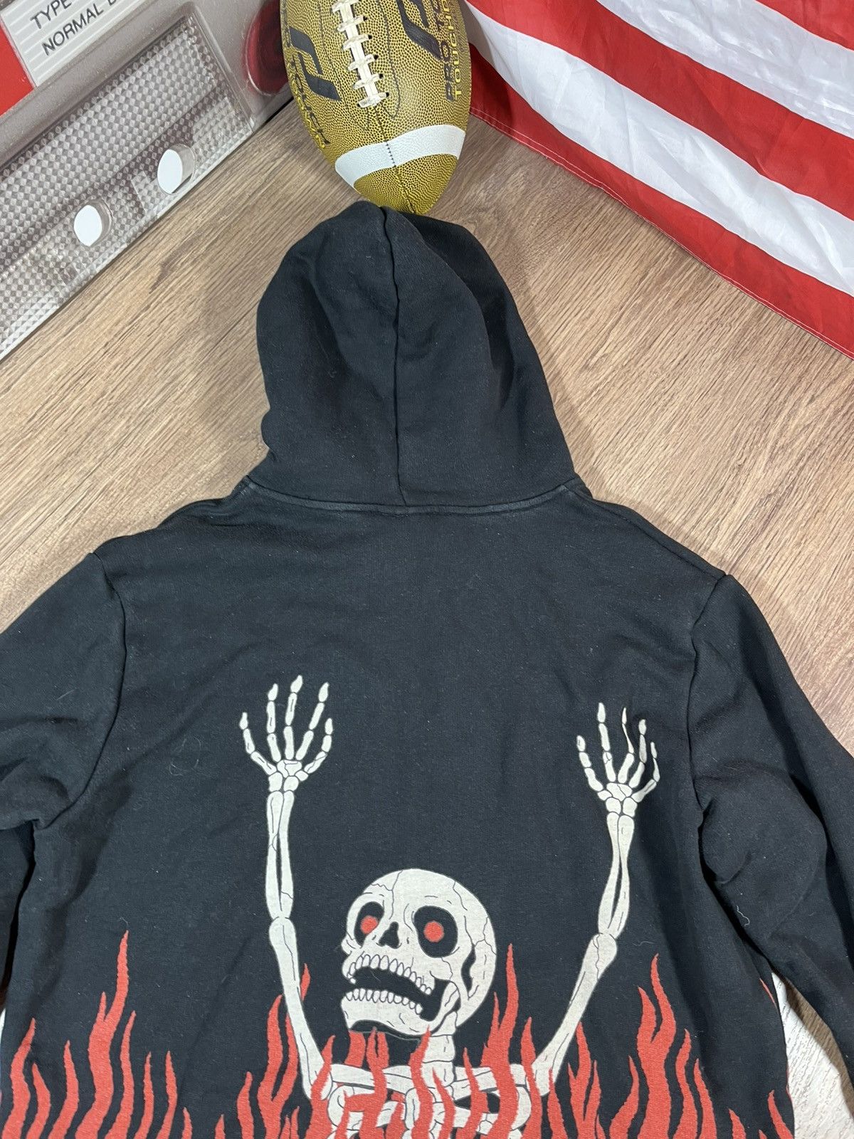 Vintage Skeleton You Died Rare Hoodie 🔥 💀 🔥 Size US L / EU 52-54 / 3 - 12 Thumbnail