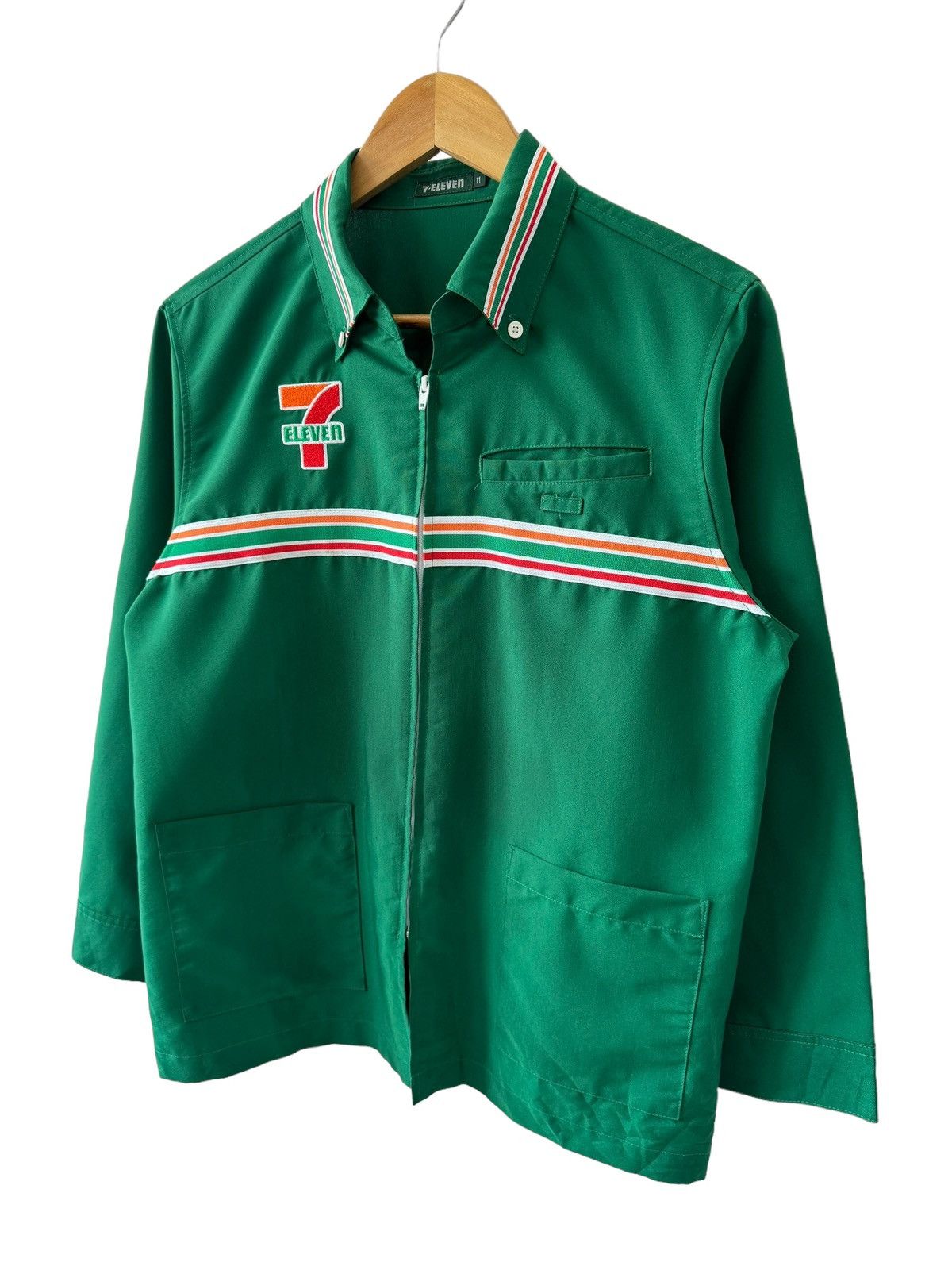 Japanese Brand Vintage 7-ELEVEN Uniform Shirt/Jacket Zip Up Size US M / EU 48-50 / 2 - 4 Thumbnail