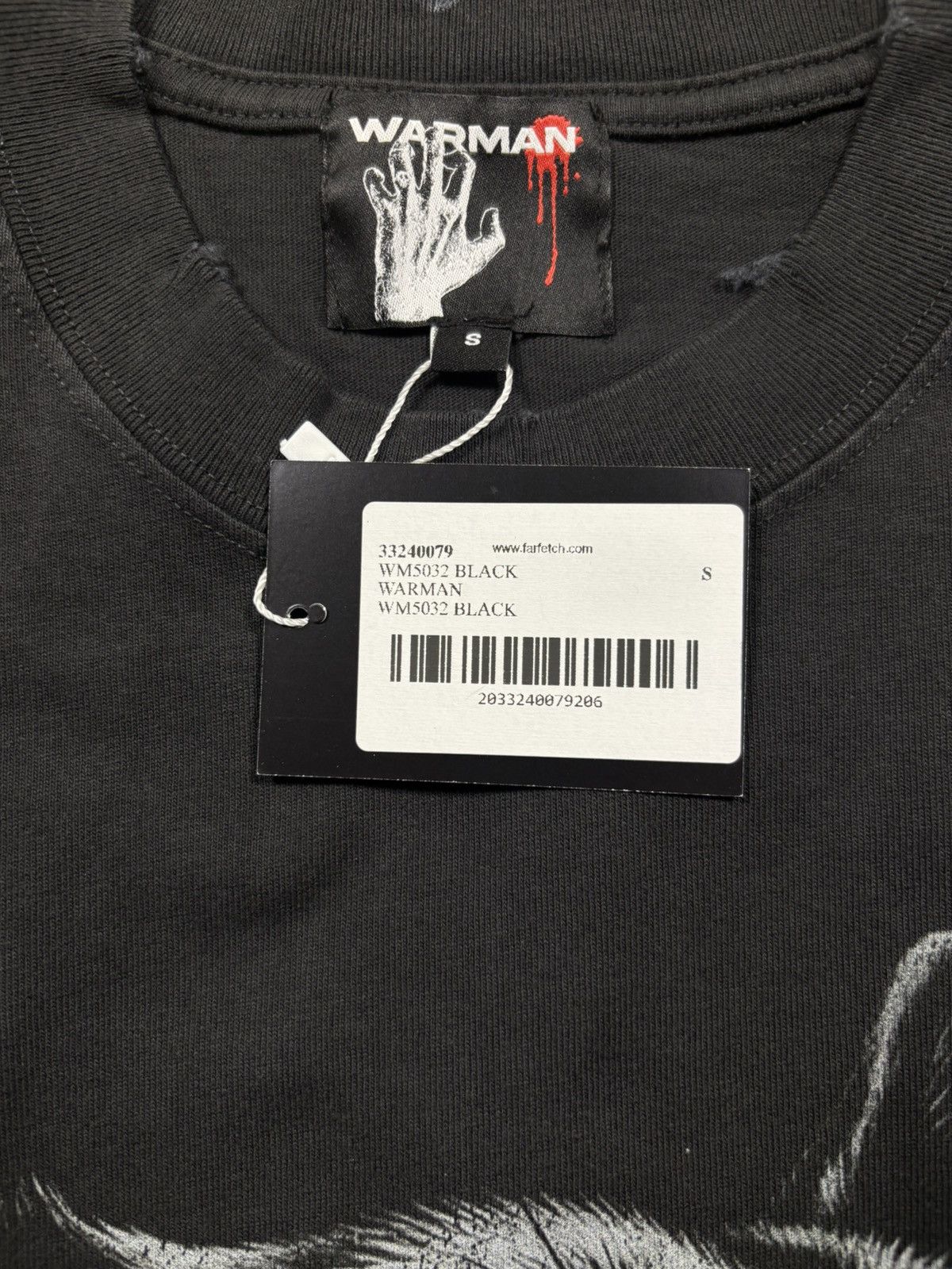 Vintage WARMAN I SEE THE LIGHT GRAPHIC TEE, Washed Black Size US S / EU 44-46 / 1 - 11 Thumbnail