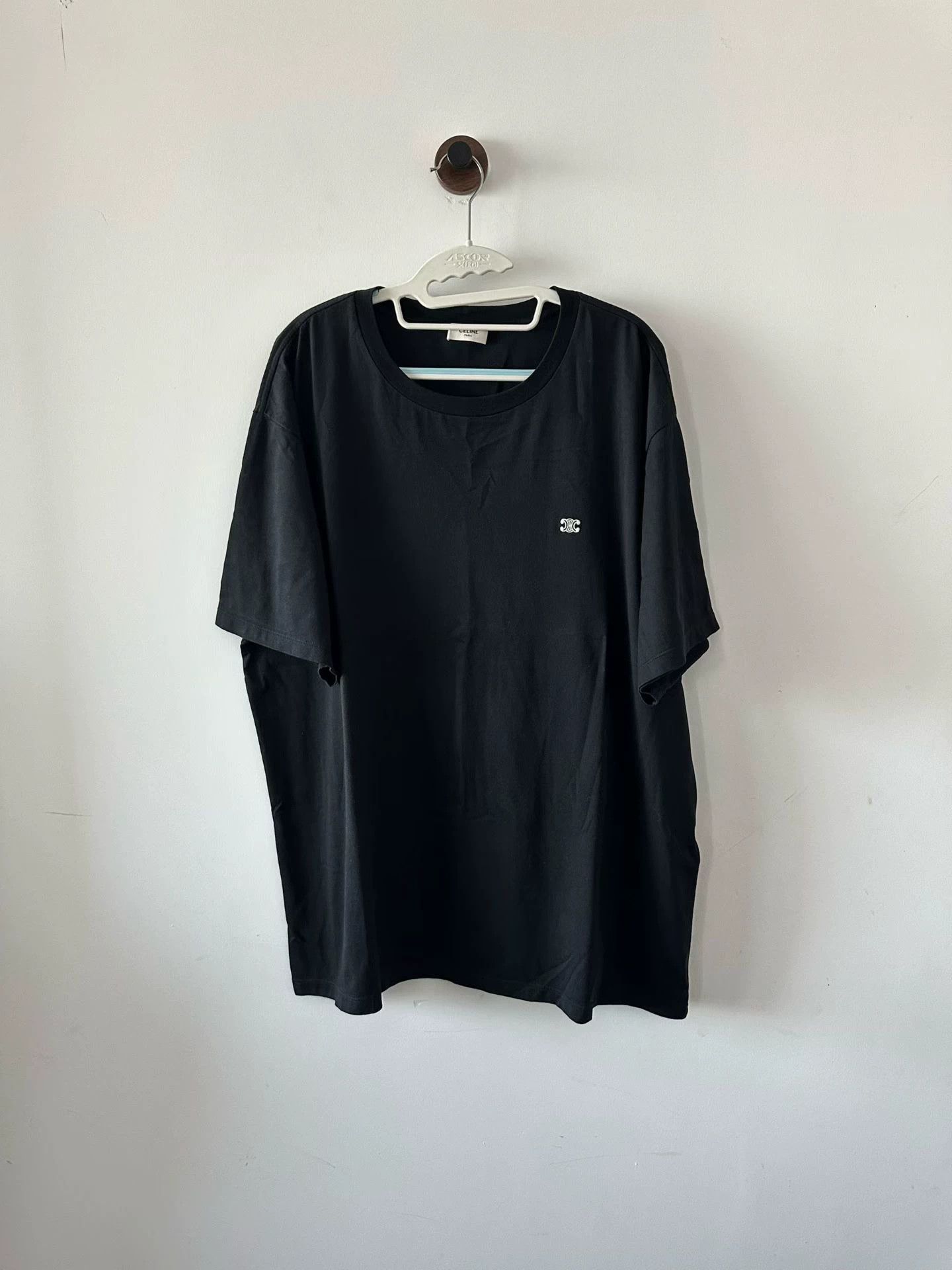 Celine Celine Triomphe Embroidered Logo Short Sleeve Tee XXL Size US XXL / EU 58 / 5 - 1 Thumbnail
