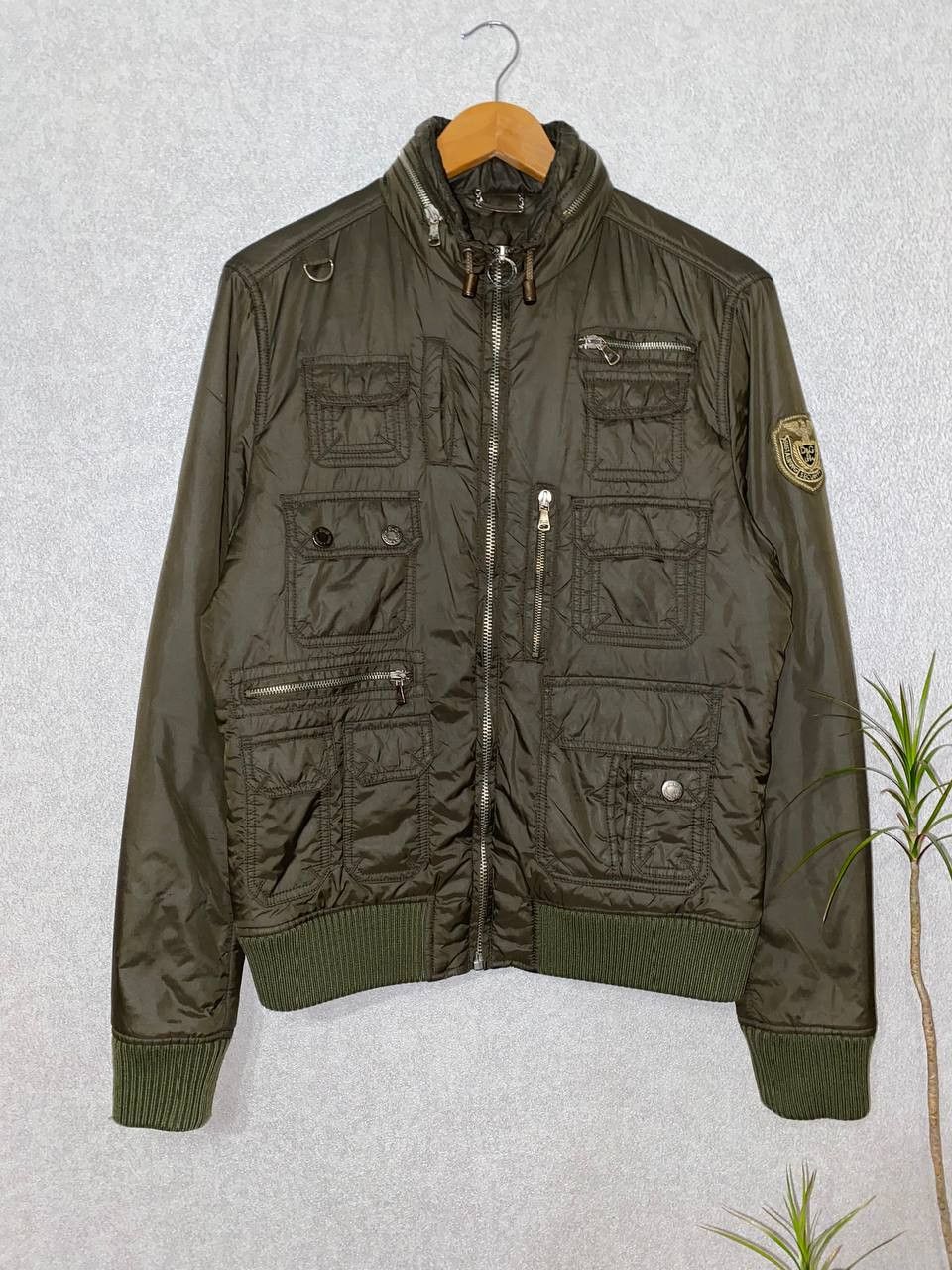 image of Dolce Gabbana Multipocket Cargo Utility Jacket in Dark Green, Men's (Size Medium)