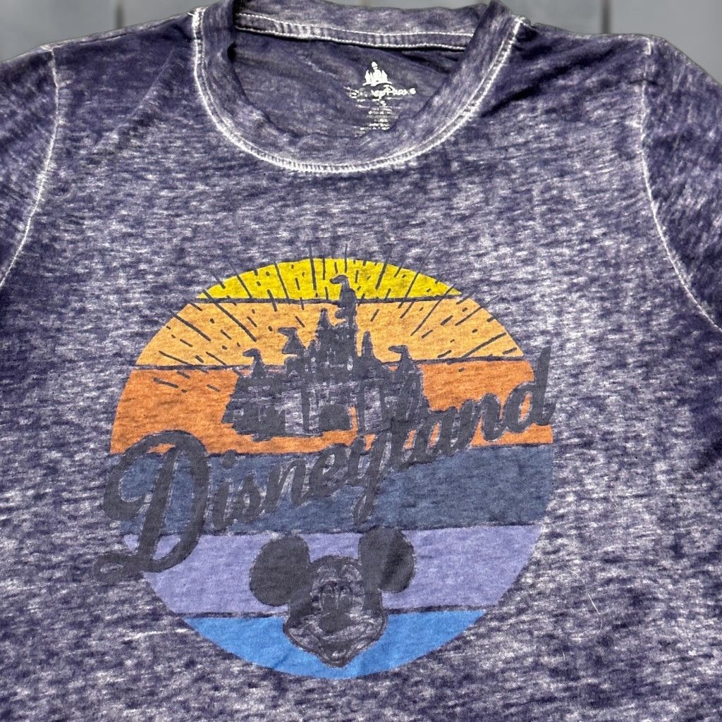 Disney Disney Parks Disneyland Burnout Tee Shirt Women S Purple Short Sleeve Crew Neck T-Shirt Casual Size S / US 4 / IT 40 - 1 Thumbnail