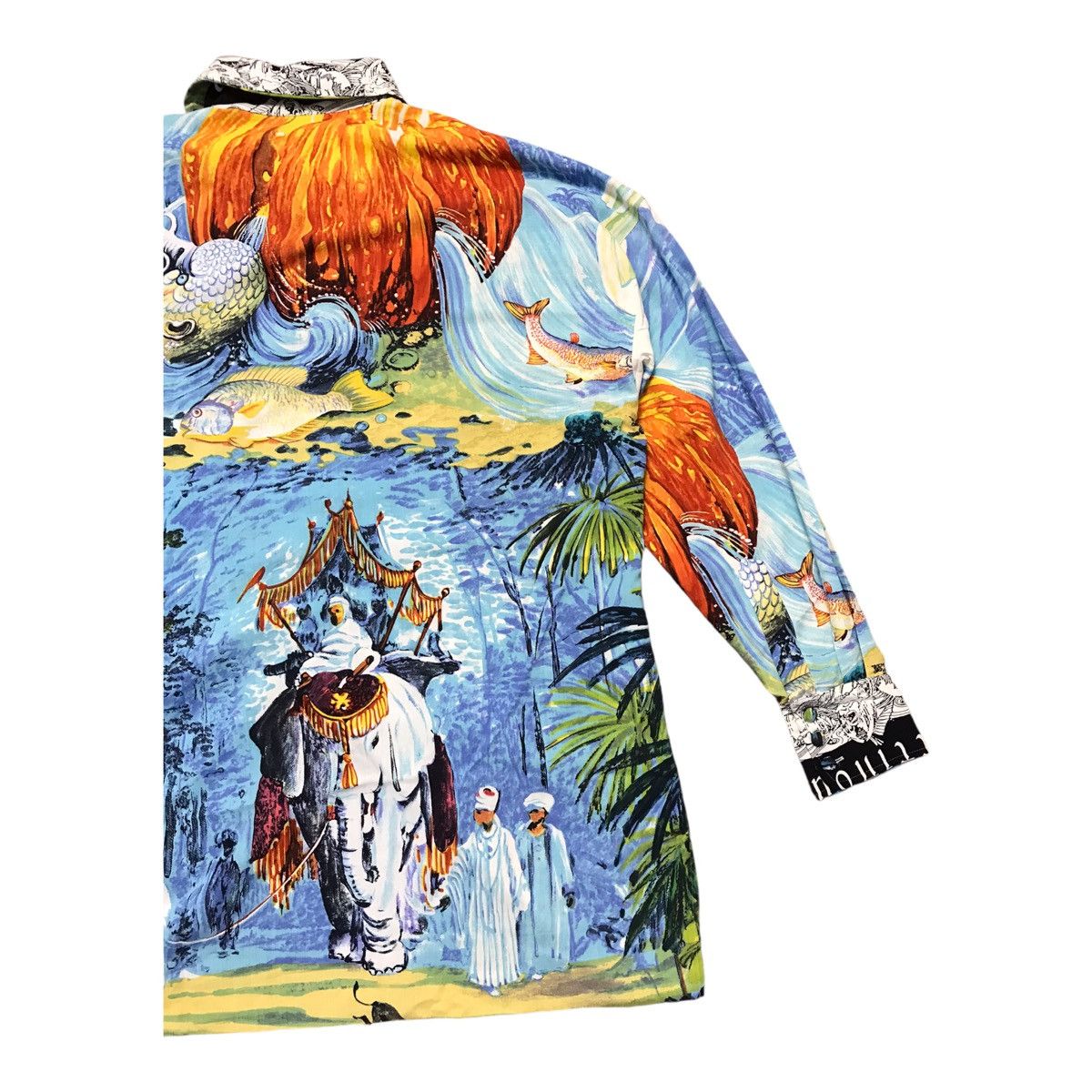 Art Comes First × La Martina 90s Luna Martino Full Print Fish And Man Button Shirt Size US M / EU 48-50 / 2 - 7 Thumbnail