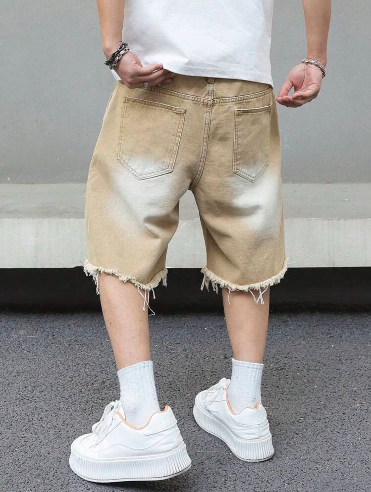 Other × Vintage Manfinity EMRG Men's Side Pocket Distressed Fringe Casual Size US 38 / EU 54 - 2 Thumbnail