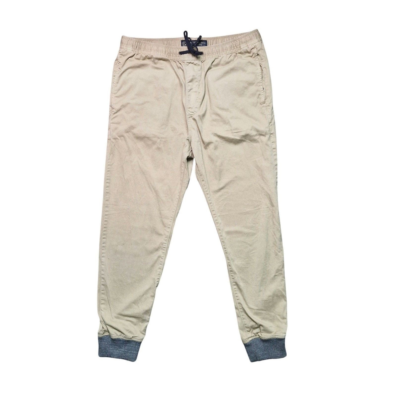 American Eagle Outfitters American Eagle Men's Beige Jogger Pants Size Medium Size US 32 / EU 48 - 1 Thumbnail