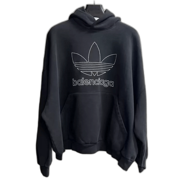 Balenciaga Balenciaga Adidas Black Logo Print Hoodie Size US M / EU 48-50 / 2 - 1 Thumbnail