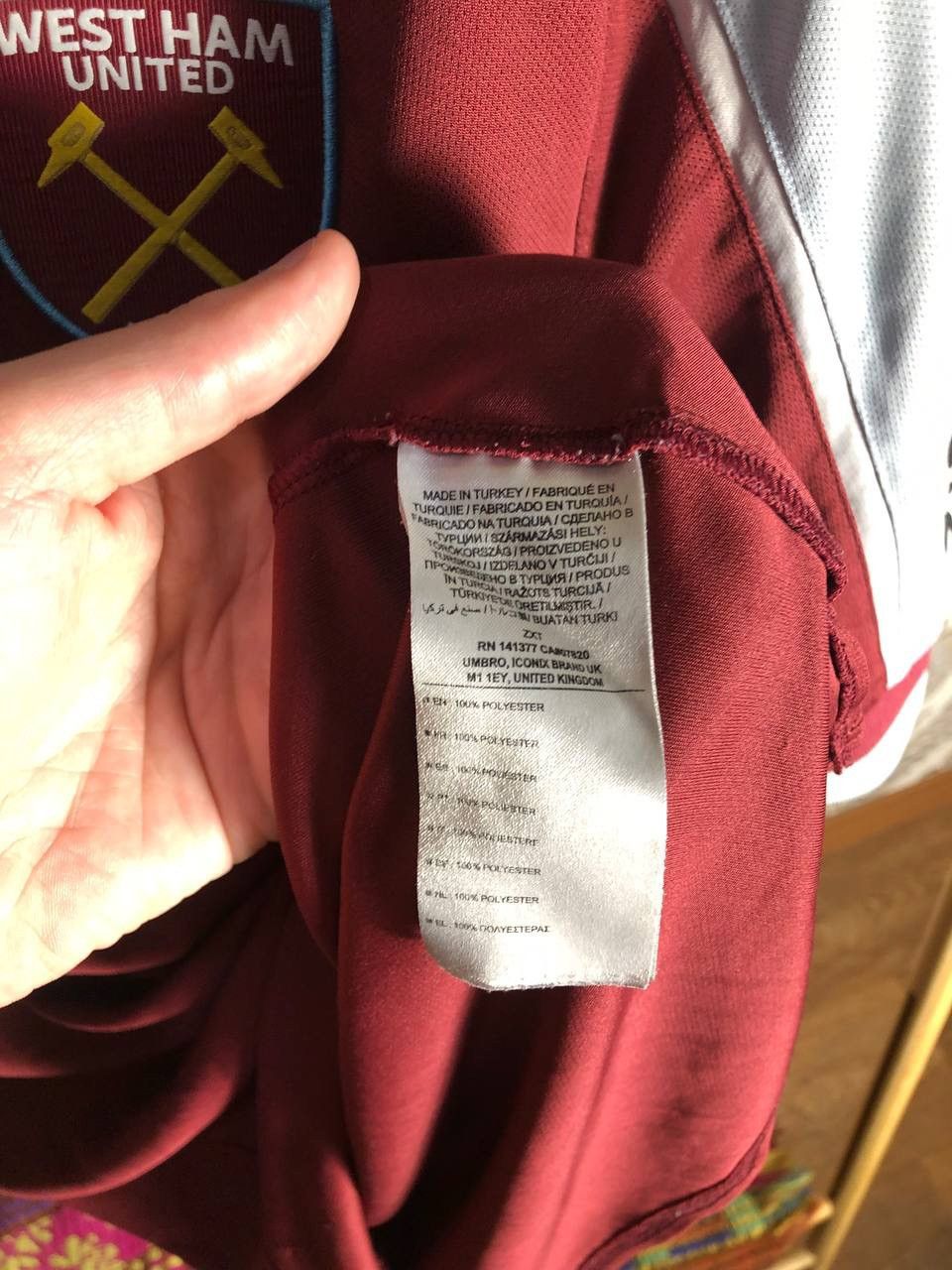 Umbro VINTAGE UMBRO FC WEST HAM UNITED ENGLAND SOCCER JERSEY RETRO Size US XXL / EU 58 / 5 - 5 Thumbnail