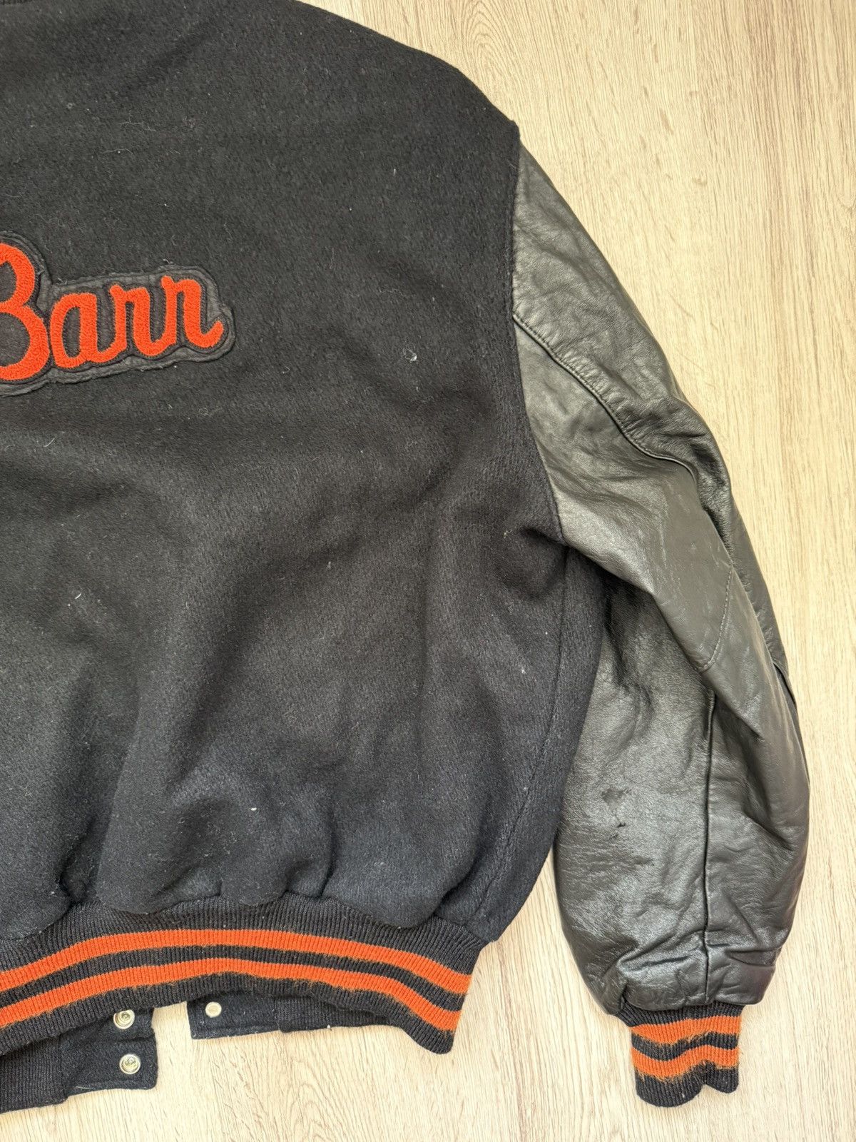 Vintage DeLONG Varsity Jacket Made in USA Wool Size 44