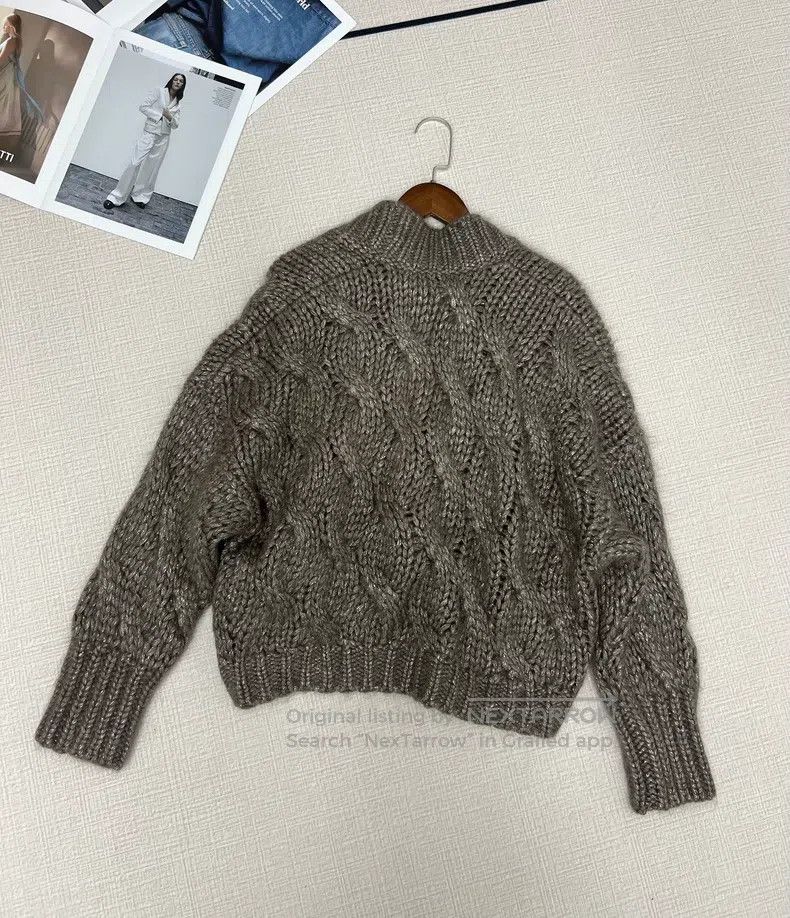 Brunello Cucinelli Brunello Cucinelli Woven linen open-front cardigan Size M / US 6-8 / IT 42-44 - 3 Thumbnail