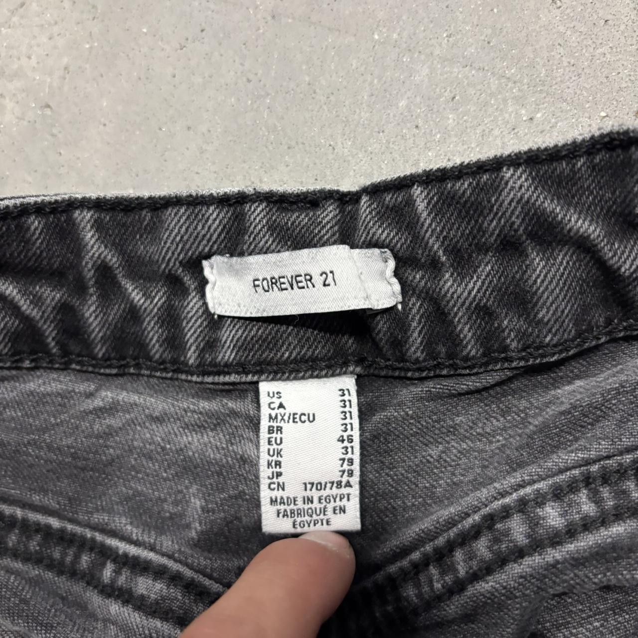 Japanese Brand × Vintage Crazy Vintage Y2K/2000s Grunge Faded Black Denim Jeans! Size US 30 / EU 46 - 7 Thumbnail