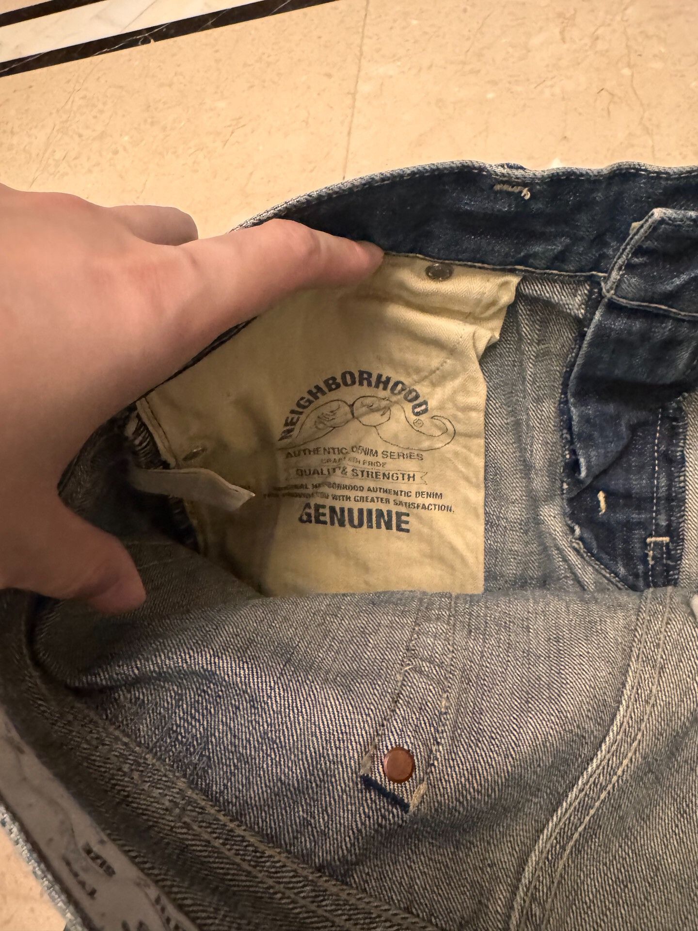 Neighborhood neighborhood distressed blue denim jeans Size US 28 / EU 44 - 6 Thumbnail