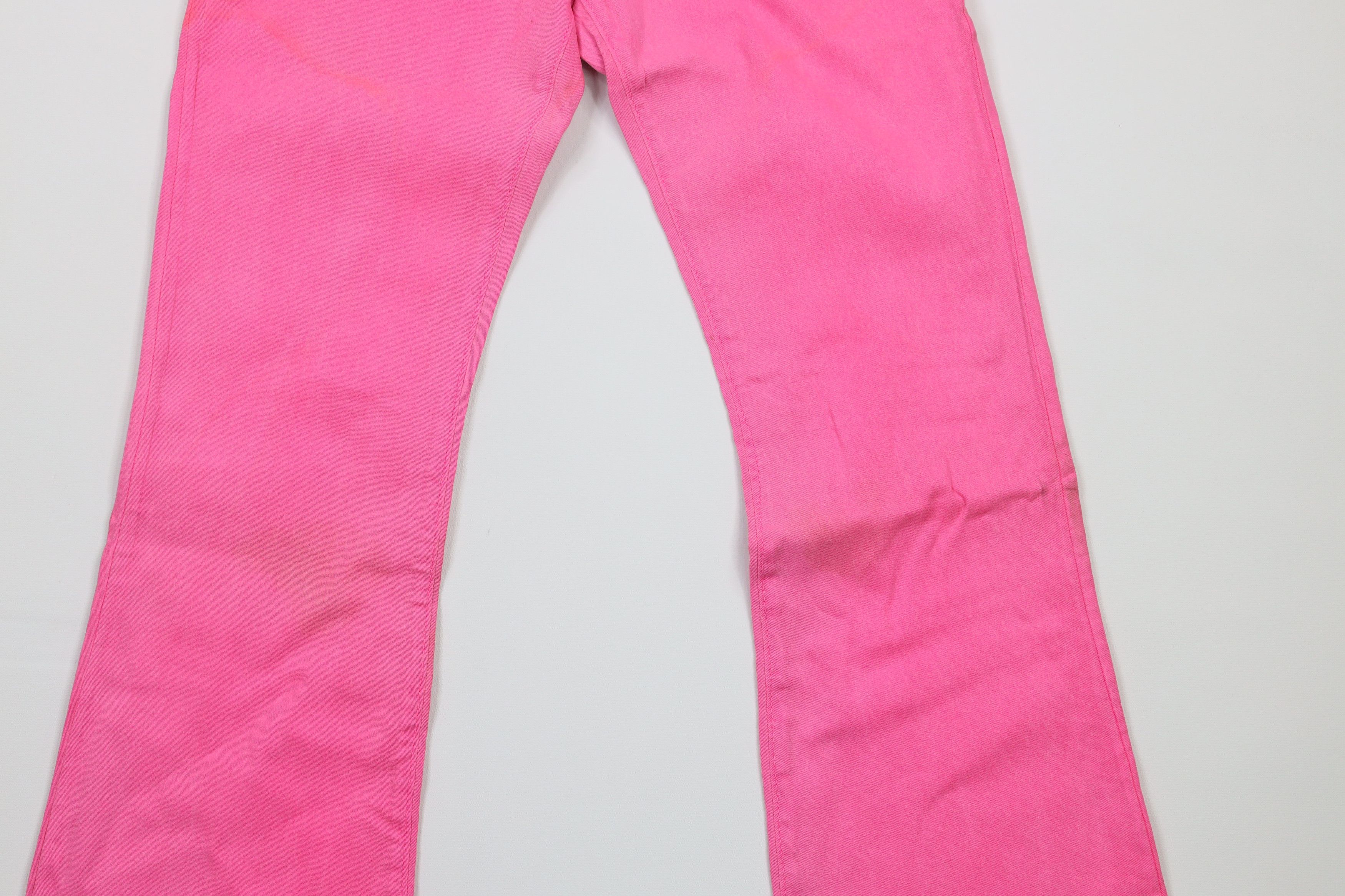 Vintage × Von Dutch Vintage Y2K Von Dutch Wide Leg Flared Stretch Jeans Pink USA Size 27" / US 4 / IT 40 - 3 Thumbnail