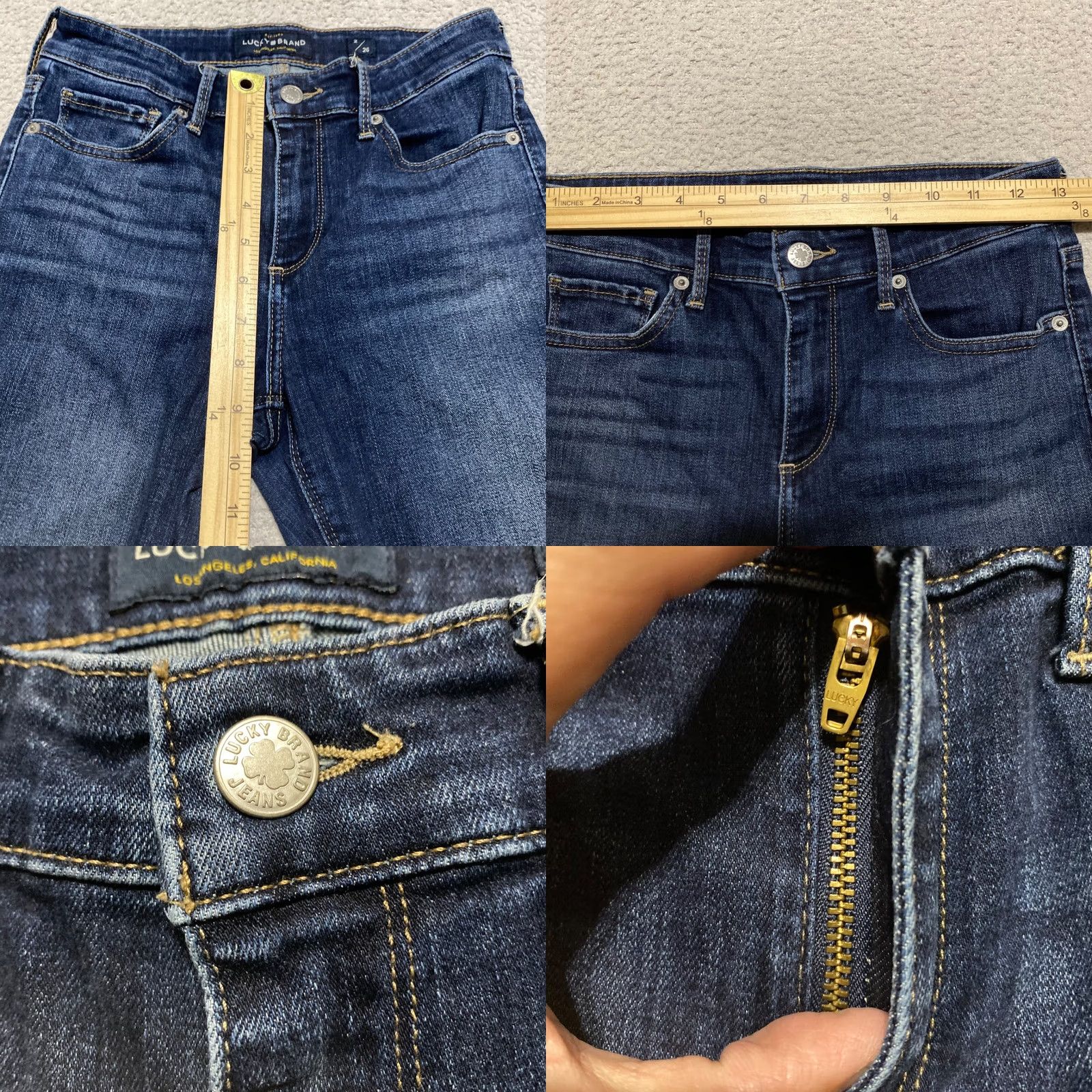 Lucky Brand Lucky Brand Jeans Womens 2 Blue Denim Dark Wash Ava Skinny Mid Rise 26 Inseam Regular 5-Pocket Size 26" / US 2 / IT 38 - 8 Thumbnail