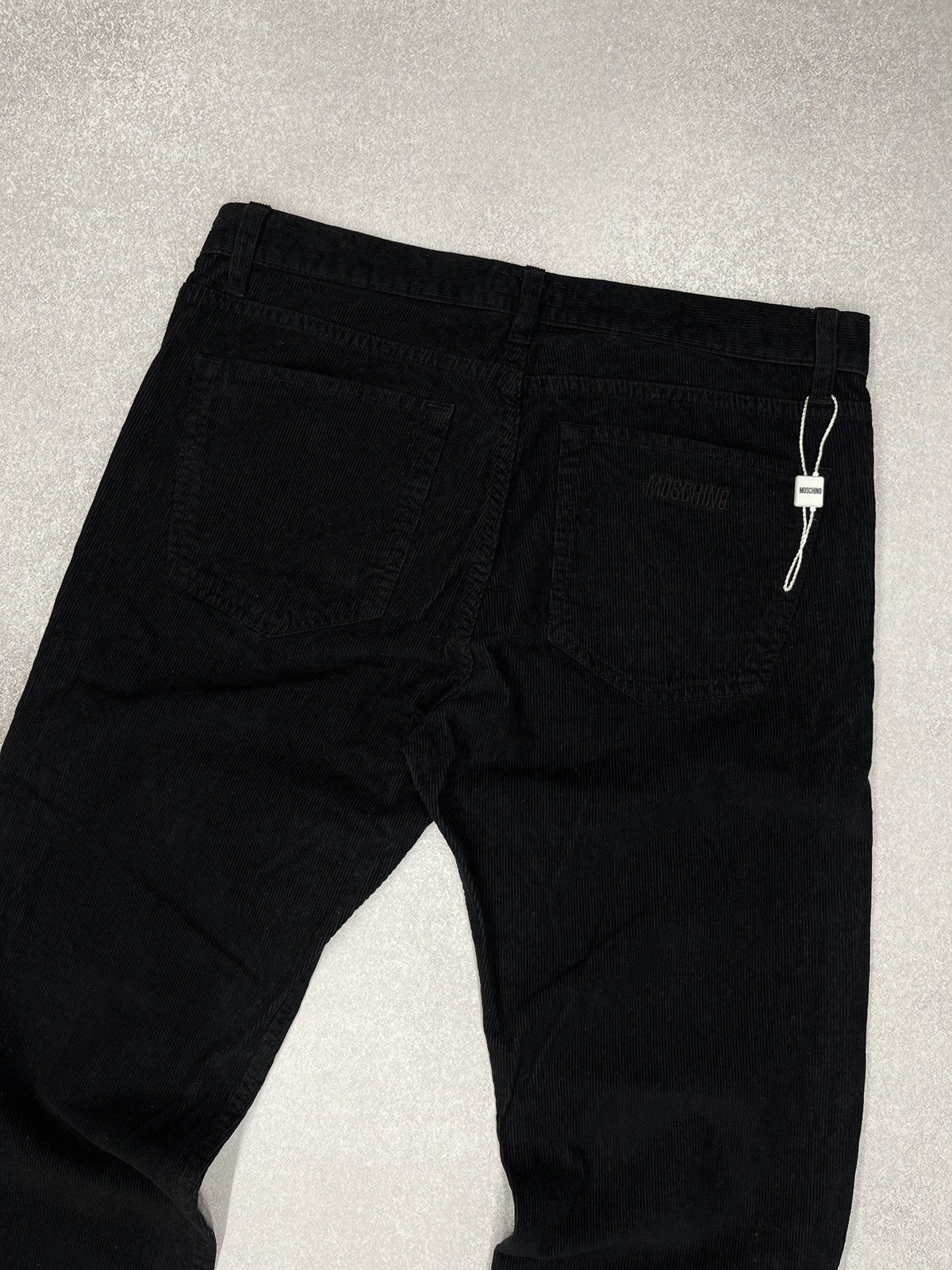 Moschino Mens Moschino Corduroy Pants Black Designer Size US 30 / EU 46 - 3 Thumbnail