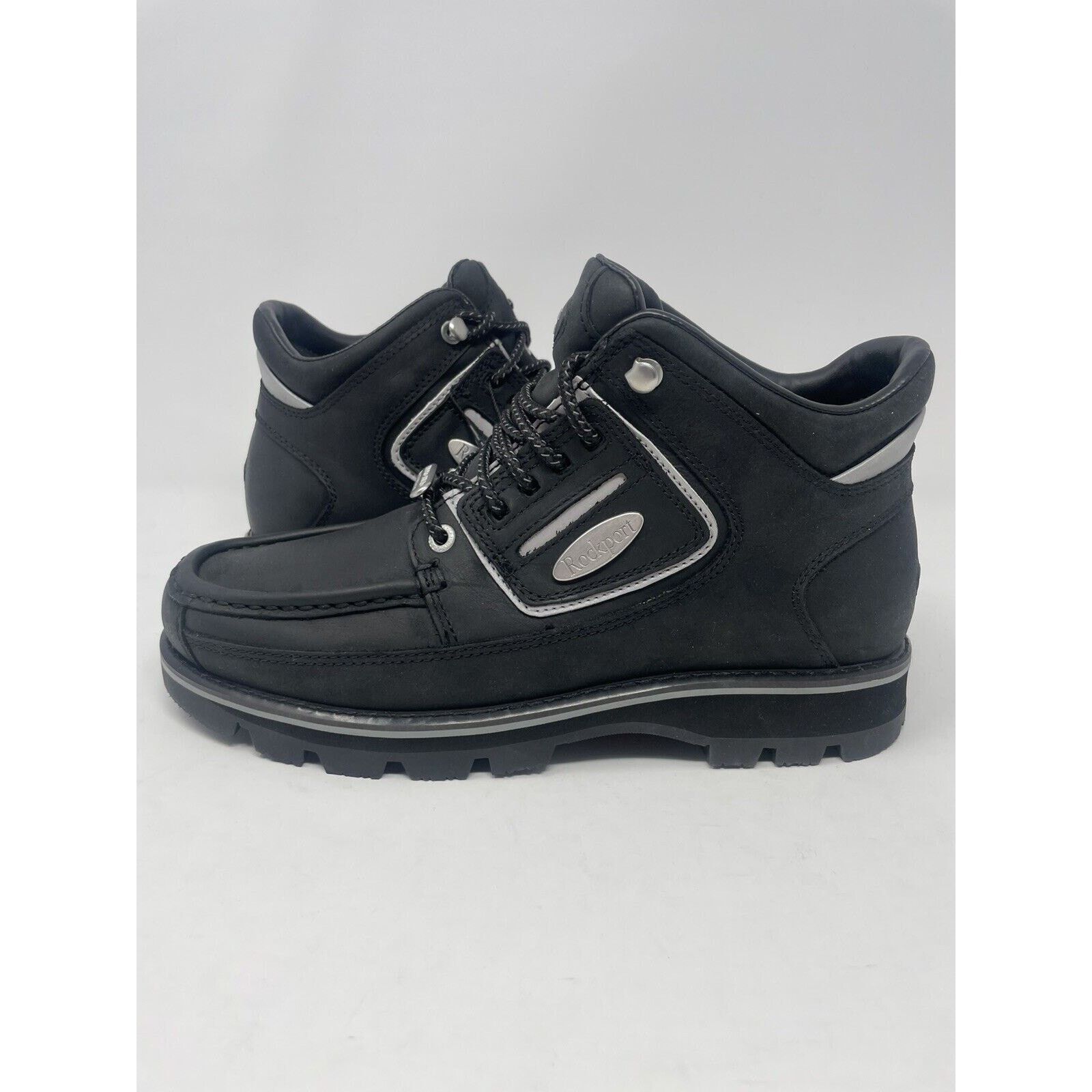 Rockport Mens ROCKPORT UMBWE II MWEKA Black Leather WATERPROOF BOOTS Size US 7 / EU 40 - 3 Thumbnail