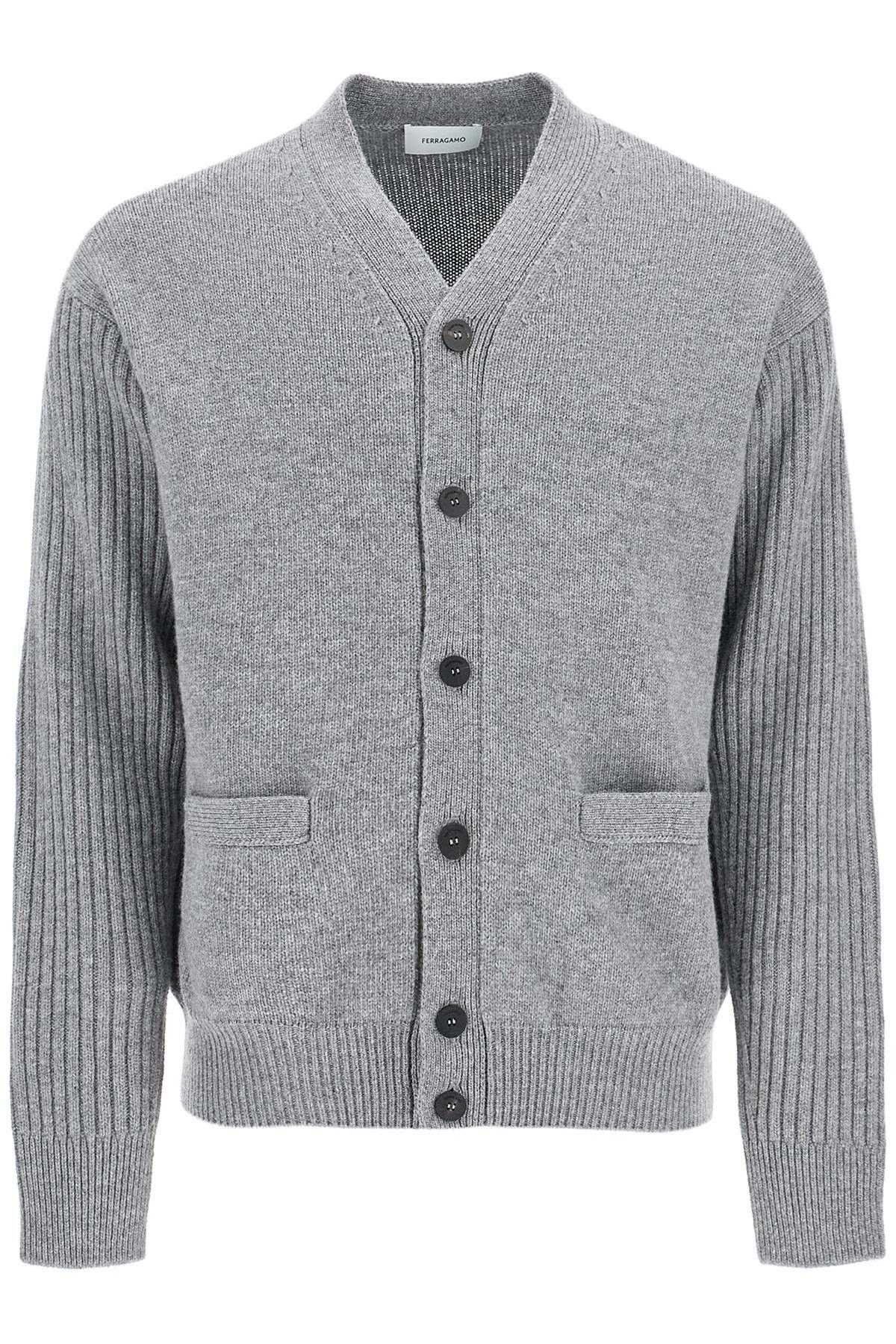 Salvatore Ferragamo o1s1rm0126 Wool Cardigan in Grey Size US S / EU 44-46 / 1 - 1 Thumbnail