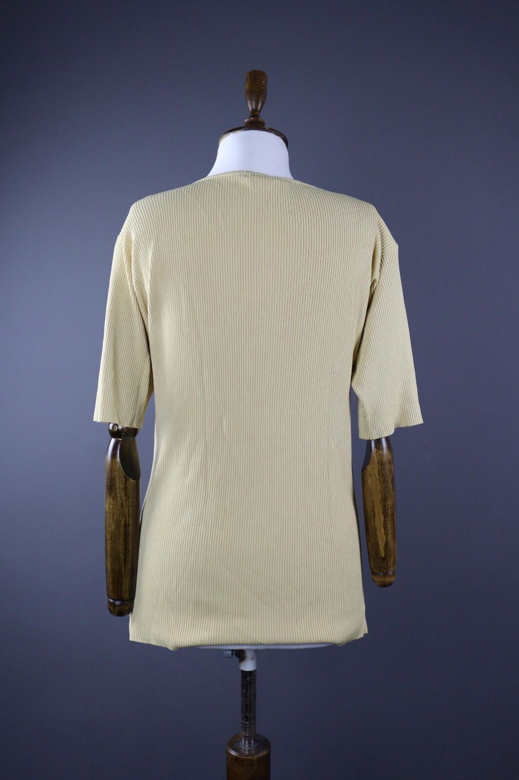 Designer Ladies Elisa Cavaletti Basic Ribbed Blouse Pullover Top Size M / US 6-8 / IT 42-44 - 5 Thumbnail