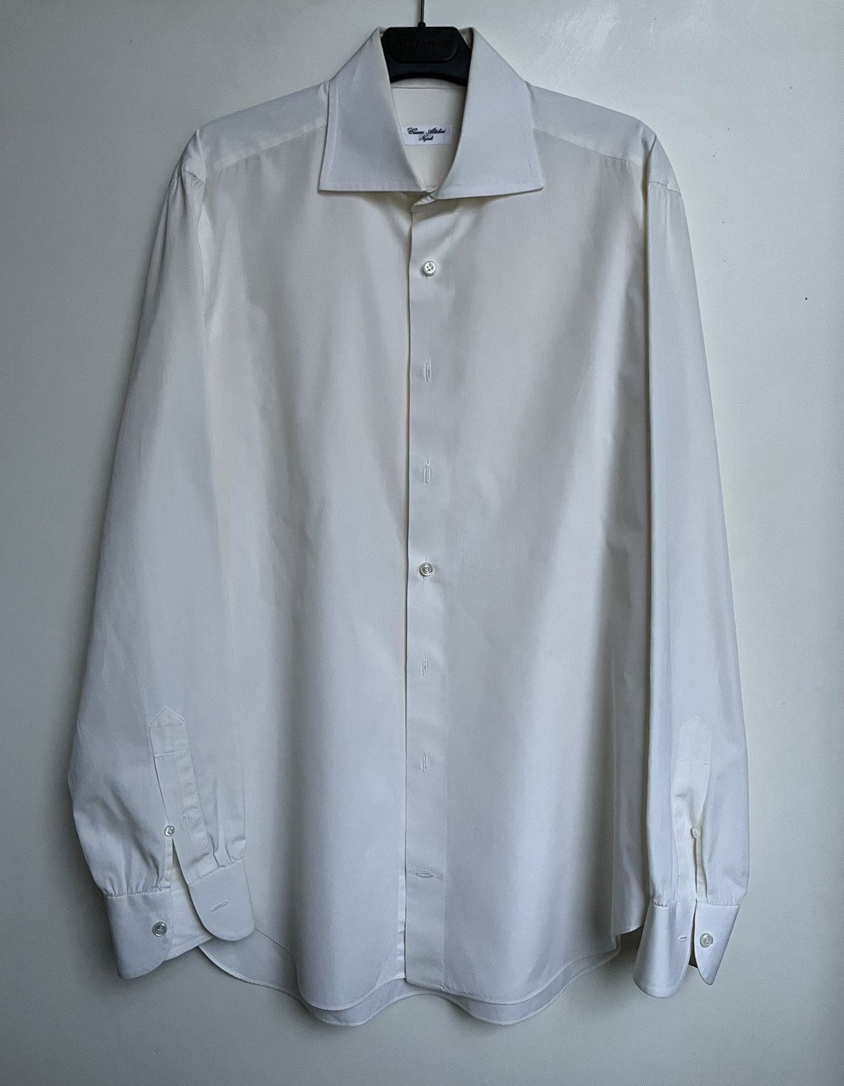 image of Cesare Attolini Classic Dress Shirt 42 16 1/2 in White, Men's (Size Medium)