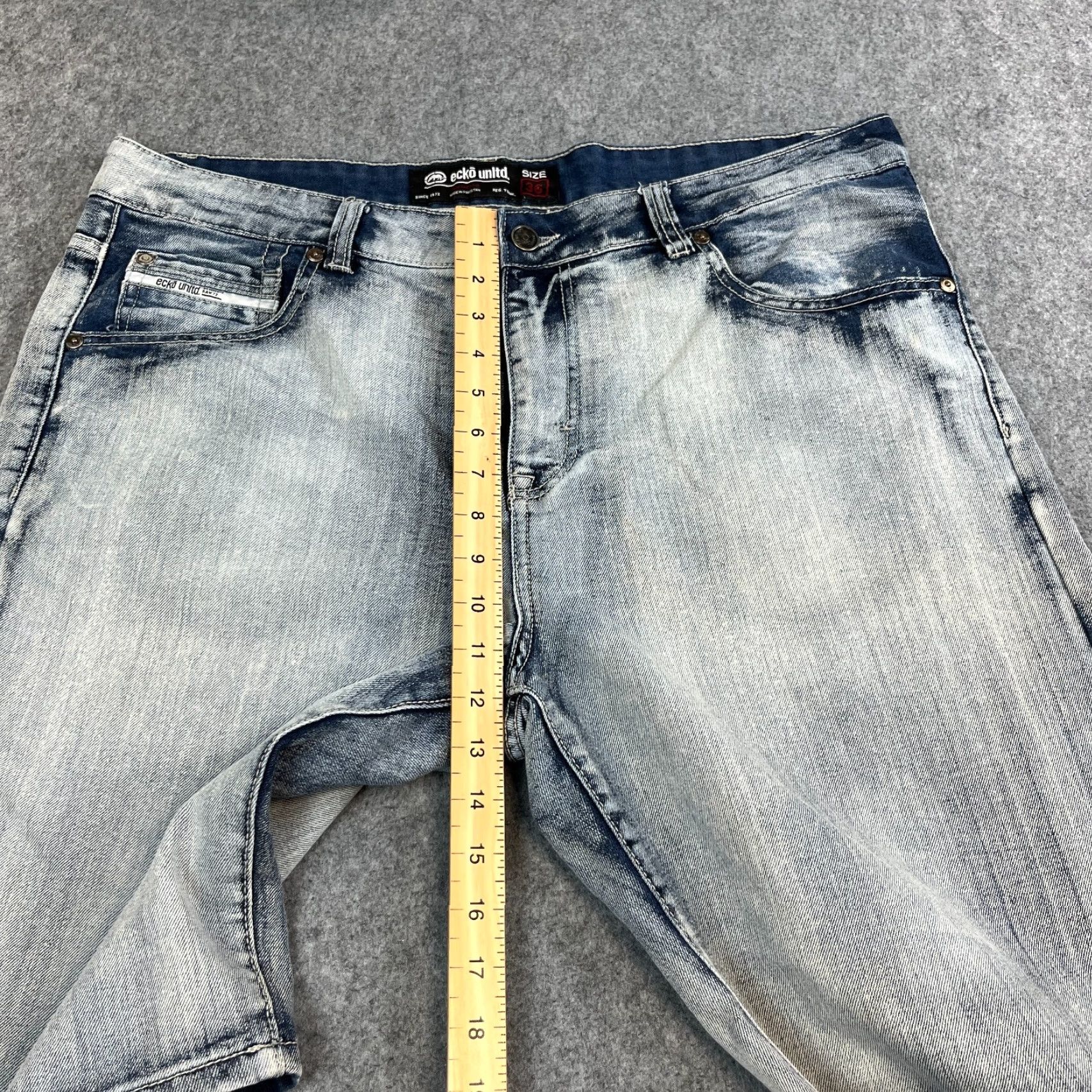 Ecko Unltd. Ecko Mens Denim Shorts Bermuda Casual Hip Hop Vintage 90s Size US 36 / EU 52 - 5 Thumbnail