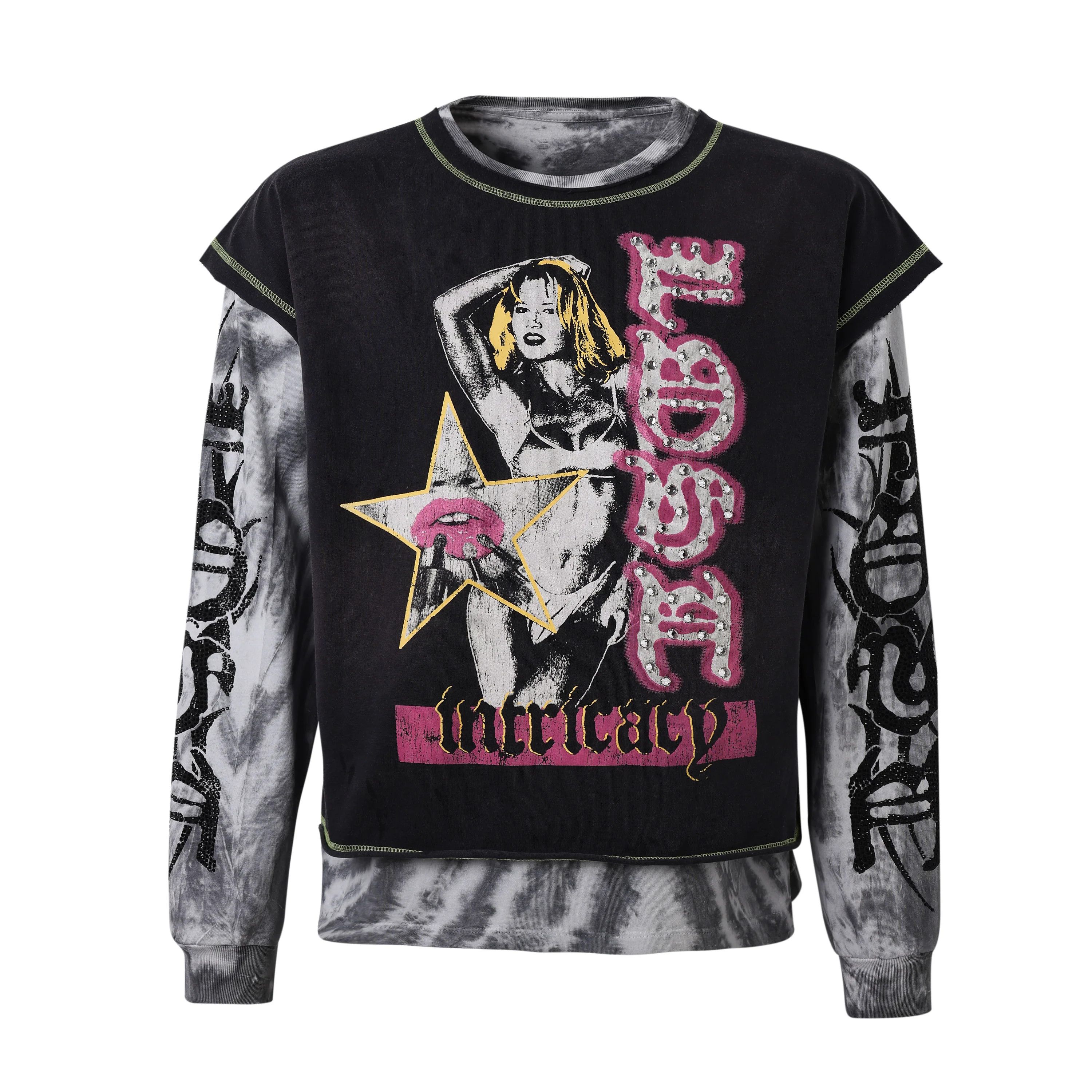 LOST INTRICACY Lost Intricacy 'Double Fantasy' 2 In 1 Long Sleeve Tee Size US S / EU 44-46 / 1 - 1 Thumbnail