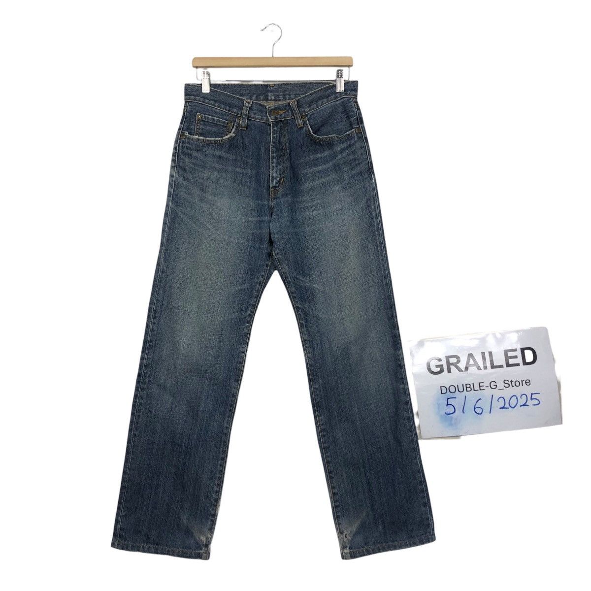 Japanese Brand Ring Denim Dark Wash Straight Leg Jeans Faded Size US 30 / EU 46 - 1 Thumbnail