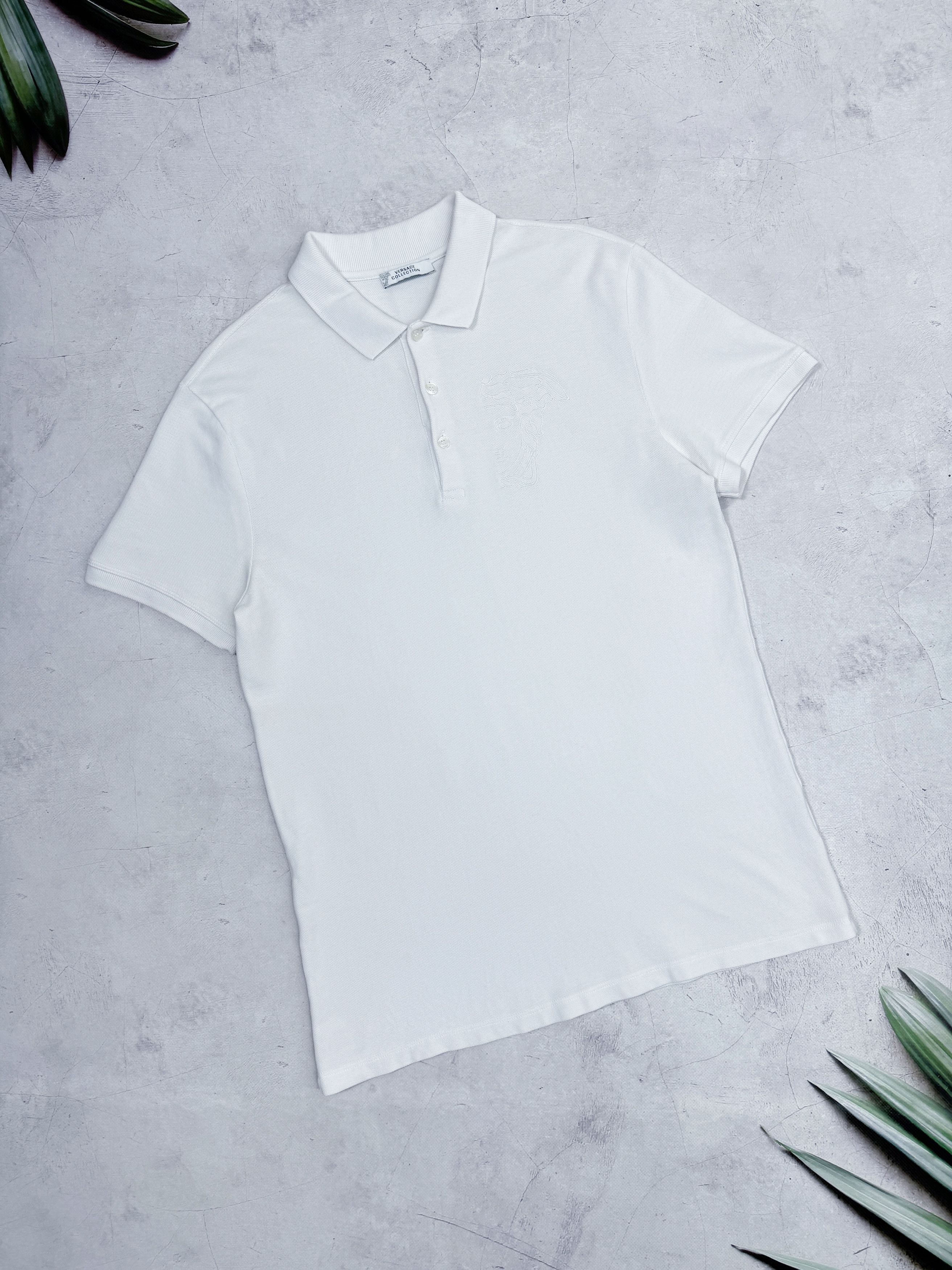 Versace Versace Collection Polo T-Shirt White & Medusa Chest Logo Size US M / EU 48-50 / 2 - 1 Thumbnail