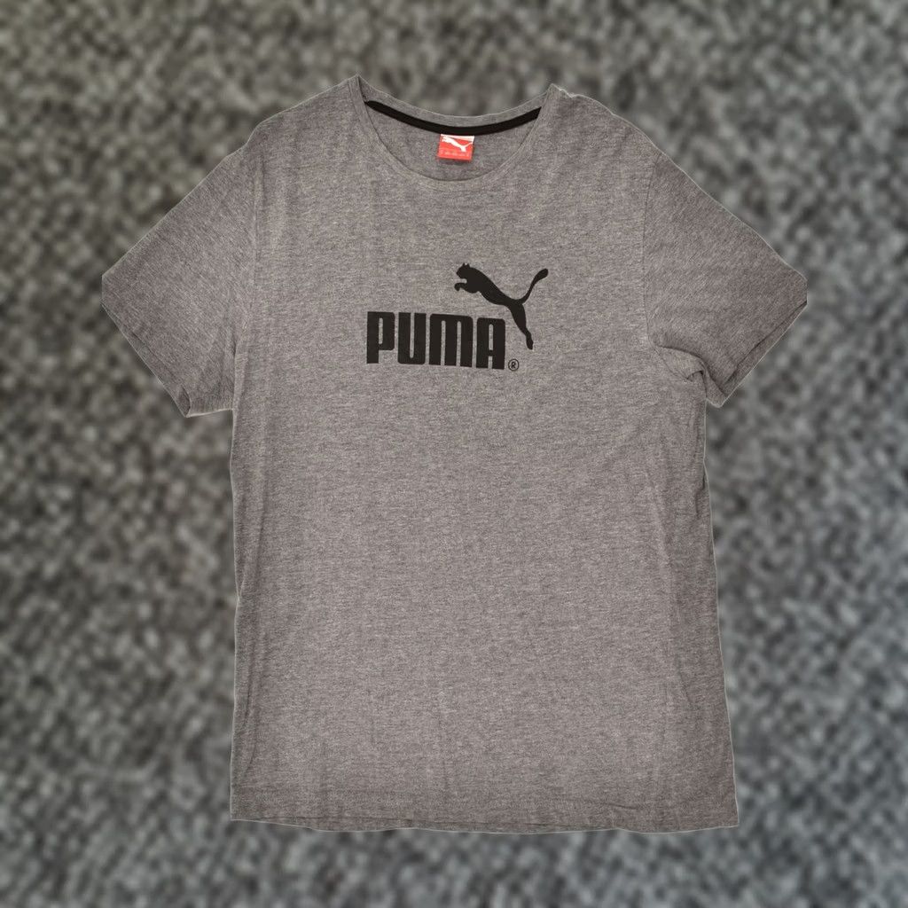 Puma PUMA Mens Graphic T-Shirt Top Medium Grey Cotton Size US M / EU 48-50 / 2 - 1 Thumbnail