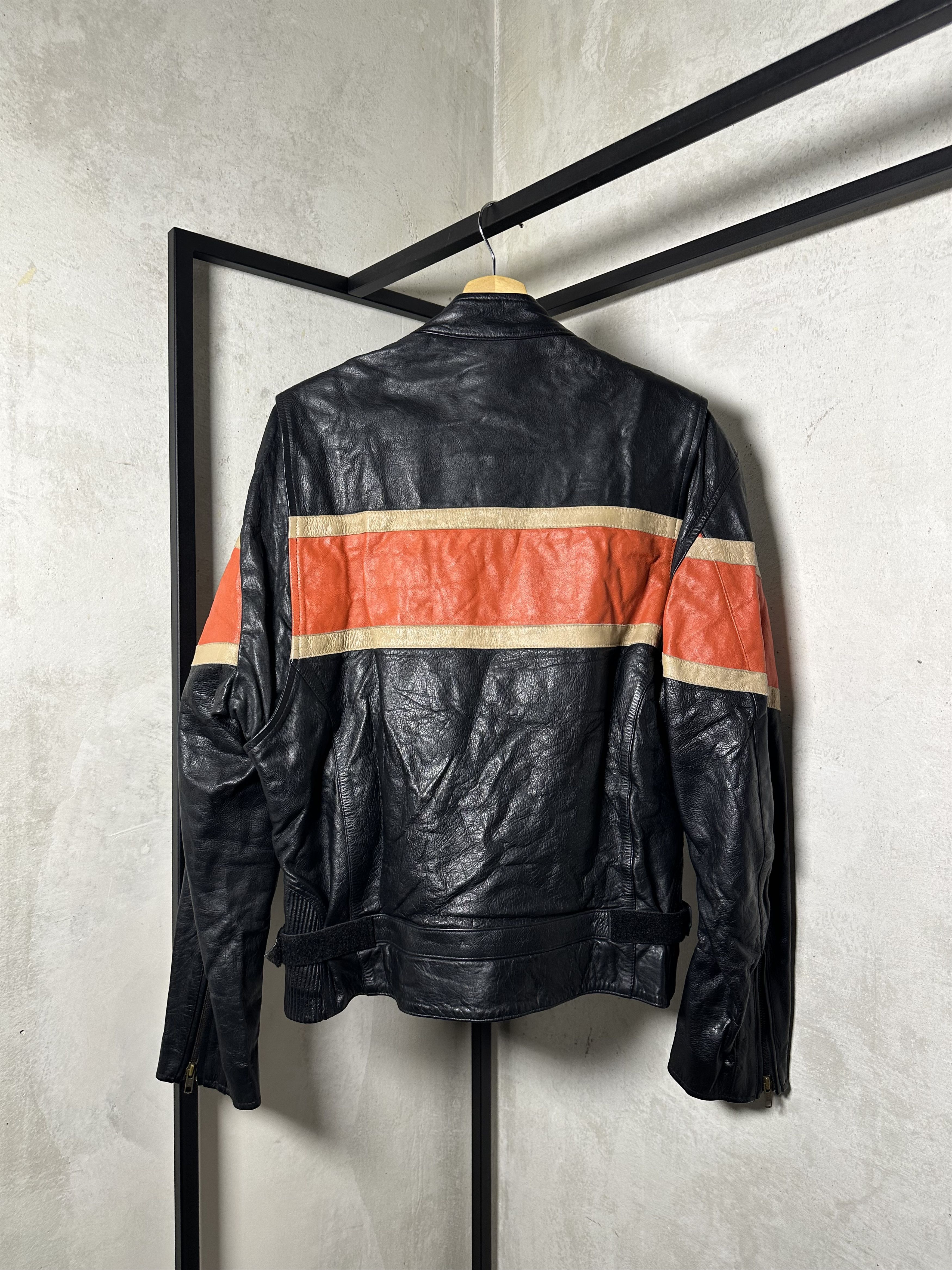 Genuine Leather Wrap Racing Moto Jacket Size US L / EU 52-54 / 3 - 4 Thumbnail