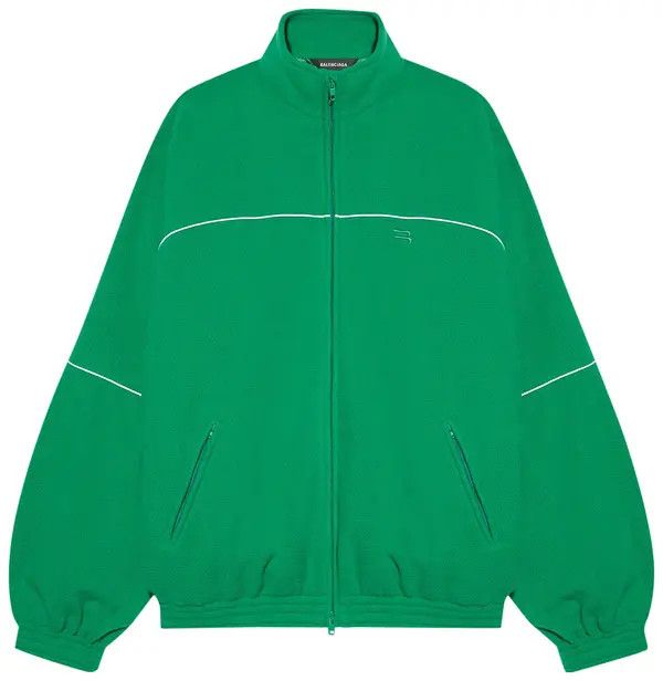 Balenciaga Double Brushed Fleece Green Tracksuit Jacket Size US S / EU 44-46 / 1 - 1 Thumbnail