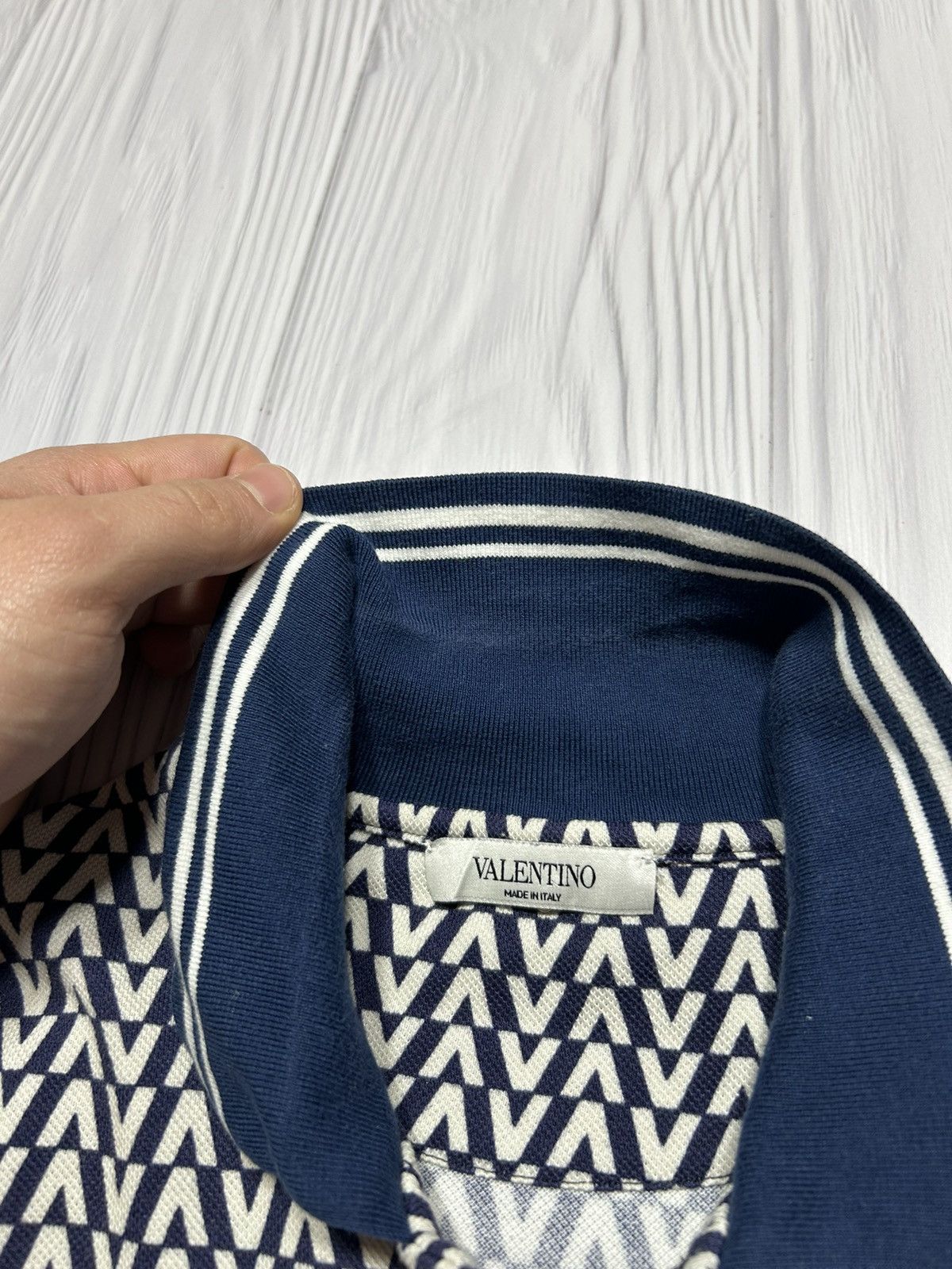 Valentino Valentino Stripe Trimmed Logo Polo Size XL Size US XL / EU 56 / 4 - 8 Thumbnail