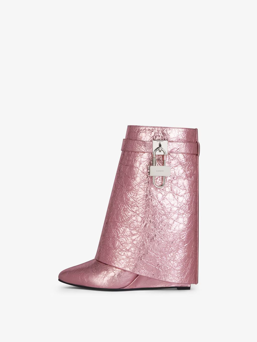 Givenchy o1w1db10525 Shark Lock Ankle Boots in Pink Size US 10 / IT 40 - 2 Thumbnail