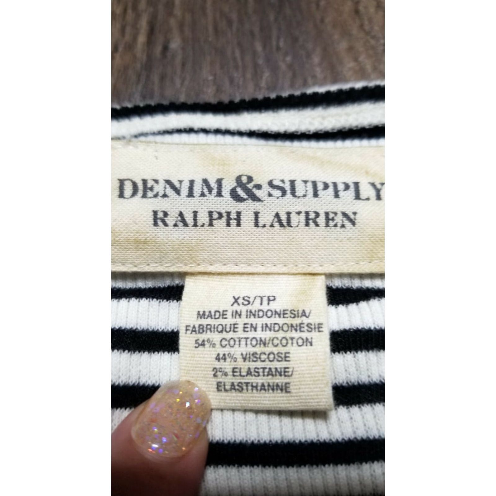 Vintage Denim & Supply Ralph Lauren Black Striped Tie-Up Long Sleeve Tunic Shirt Womens XS Size XS / US 0-2 / IT 36-38 - 4 Thumbnail