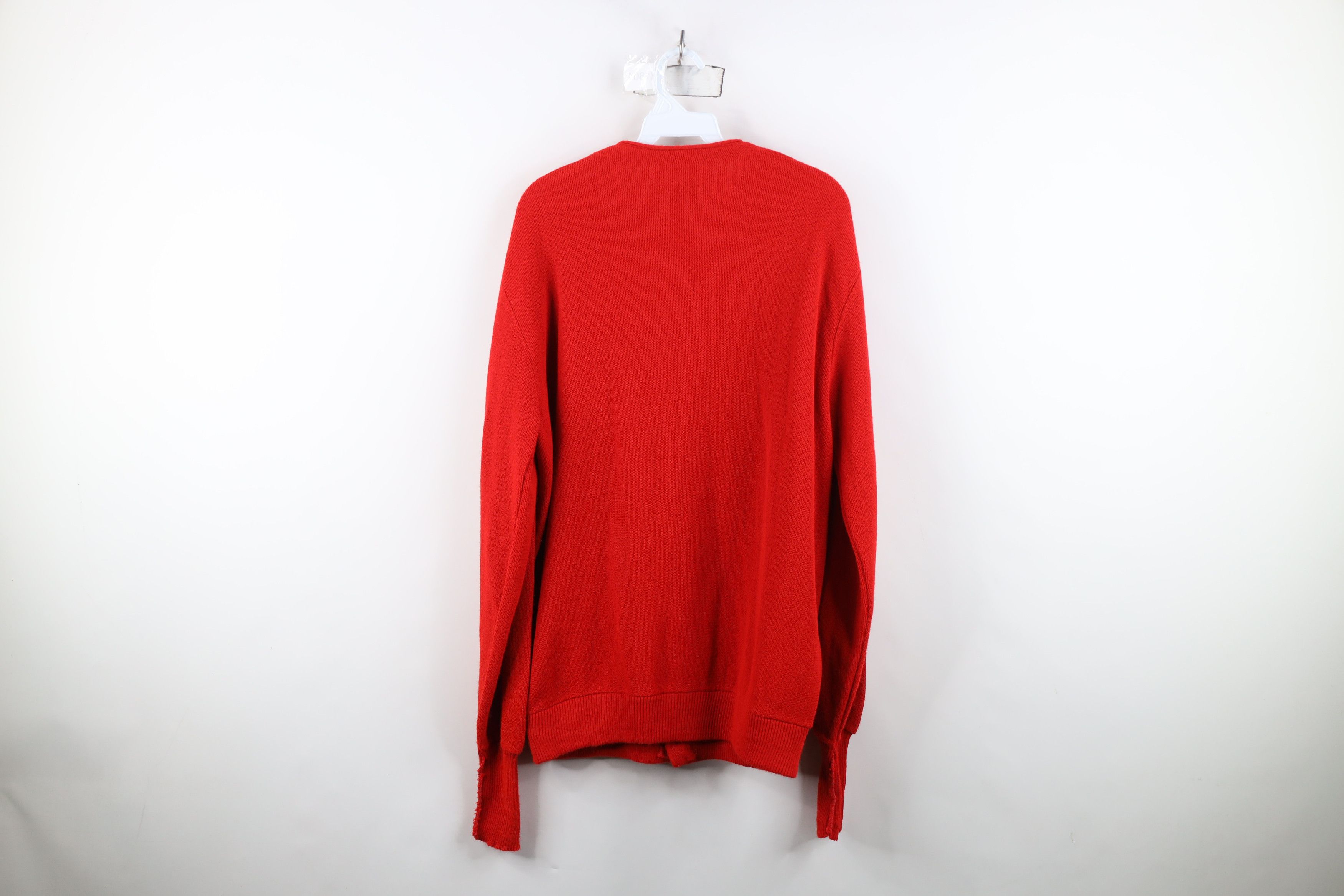 Vintage Vintage 70s Streetwear Faded Knit Cardigan Sweater Red USA Size US L / EU 52-54 / 3 - 9 Thumbnail