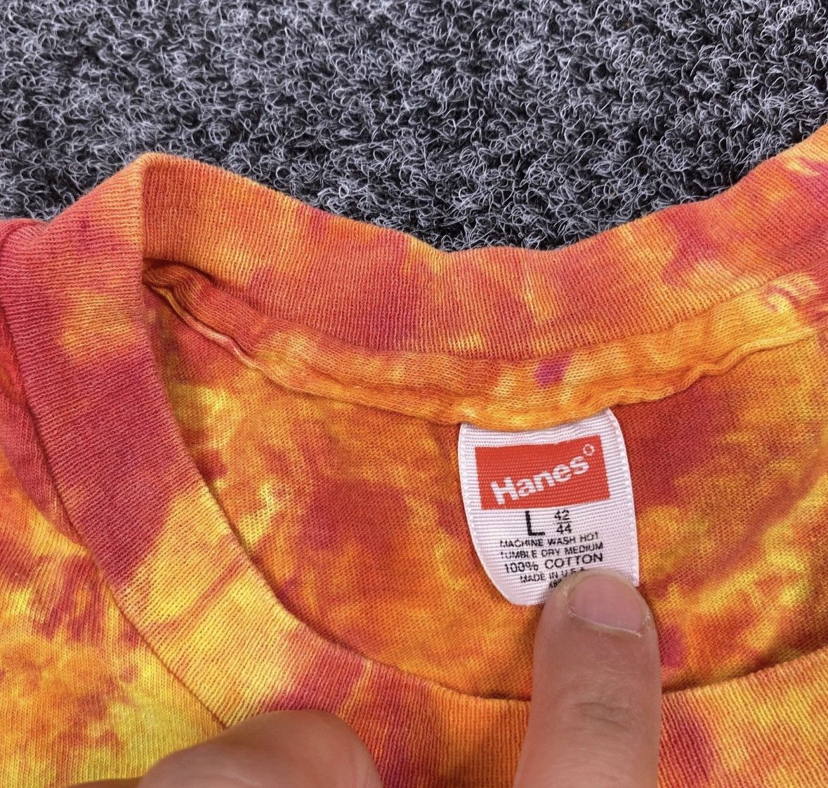 Hanes Vintage 1987 Grateful Dead T Shirt Tye Dye Mountain SkyLarge Size US L / EU 52-54 / 3 - 6 Thumbnail