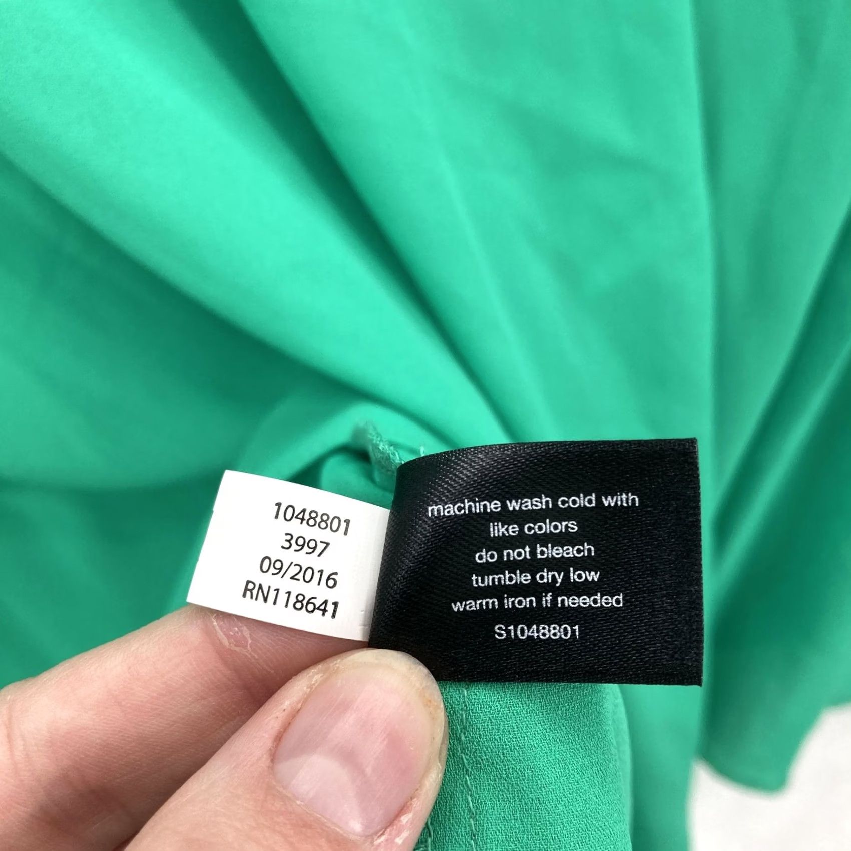 Vintage Lane Bryant Green Bell Sleeve Ruffle Tunic Shirt Womens 18/20 Flowy Keyhole Neck Size 3XL / US 20-22 - 7 Thumbnail