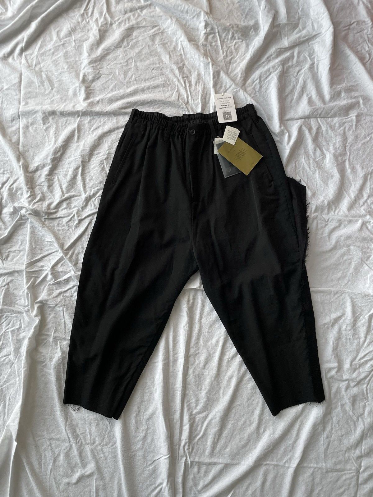 image of Yohji Yamamoto 20Aw (15Aw) Layered Pants in Black, Men's (Size 32)