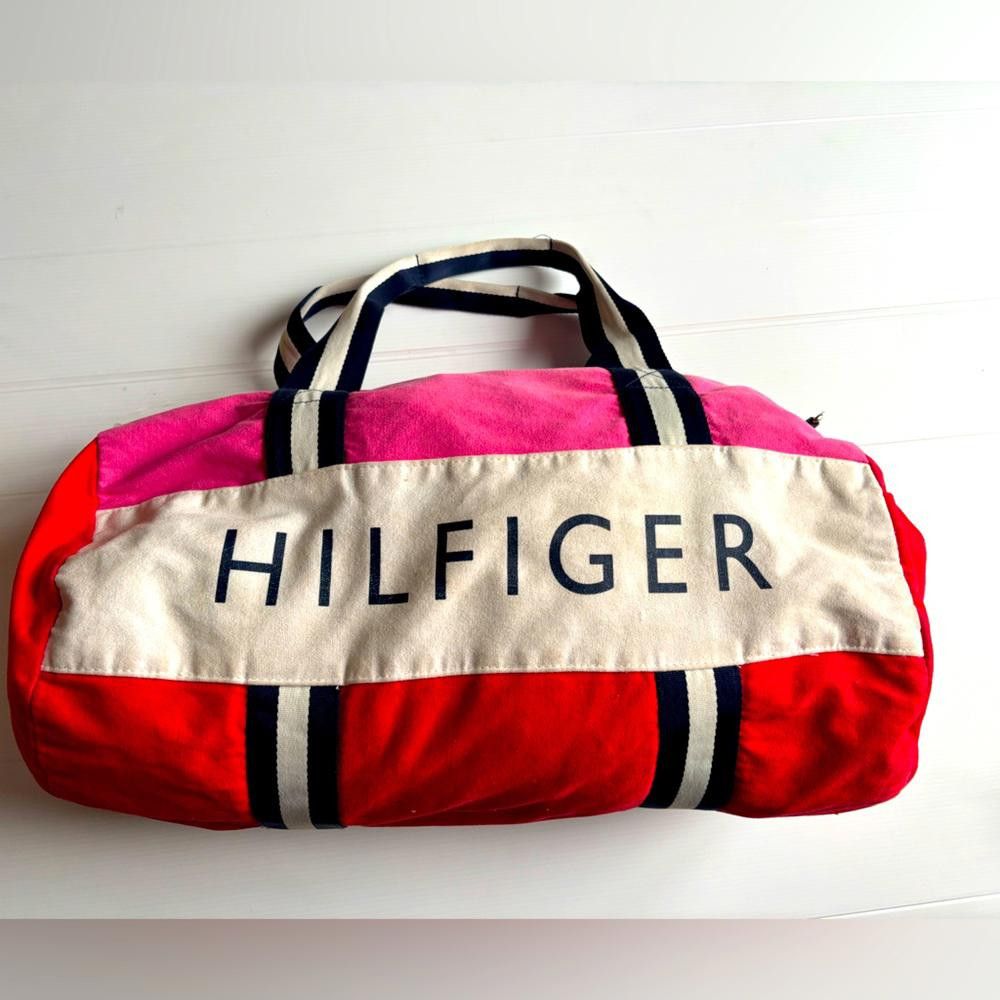 Tommy Hilfiger Vintage Tommy Hilfiger Pink Duffle Bag Size ONE SIZE - 1 Thumbnail