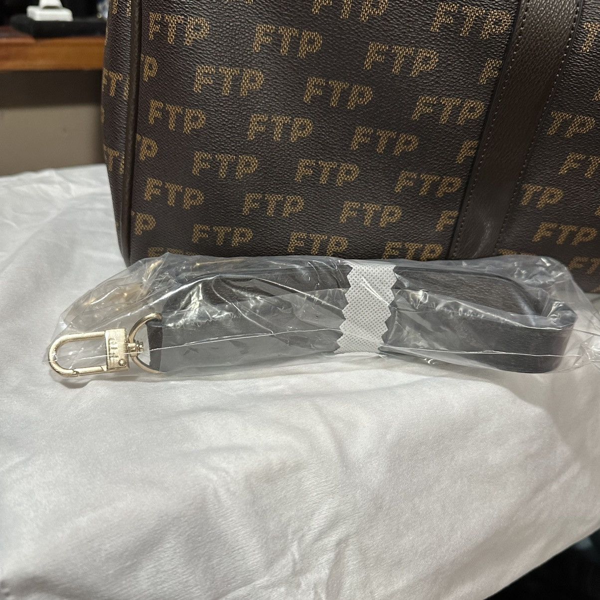 Fuck The Population FTP Brown Damier Duffle with Carry strap Size ONE SIZE - 11 Thumbnail