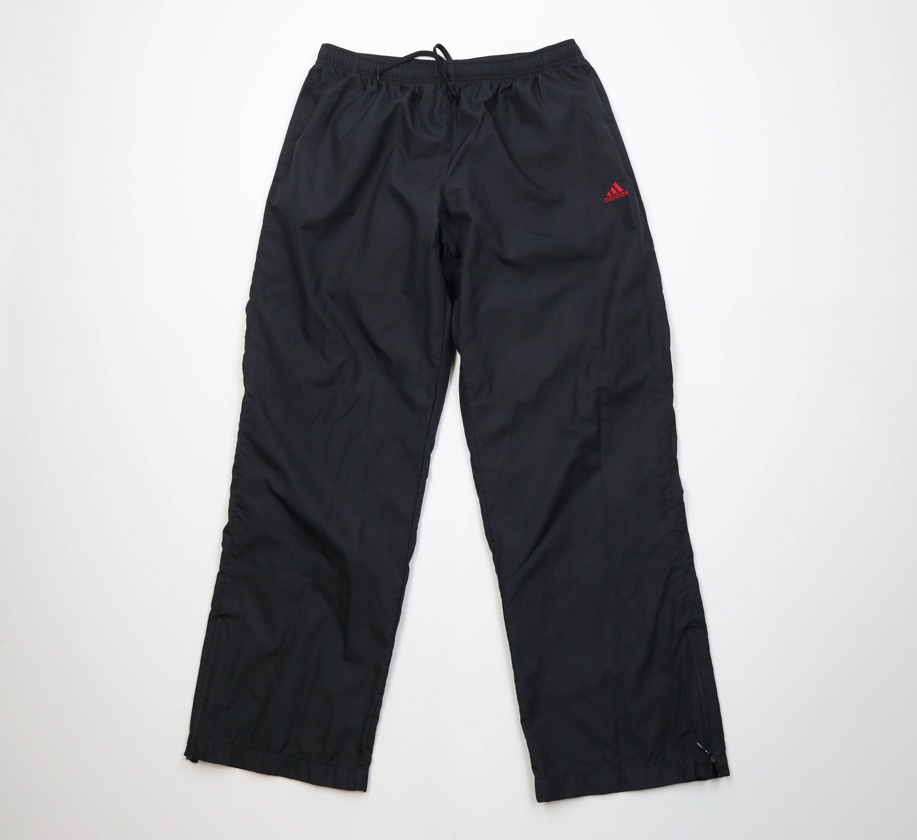 Adidas Vintage Y2K Adidas Spell Lined Wide Leg Windbreaker Pants Size 30" / US 8 / IT 44 - 1 Thumbnail