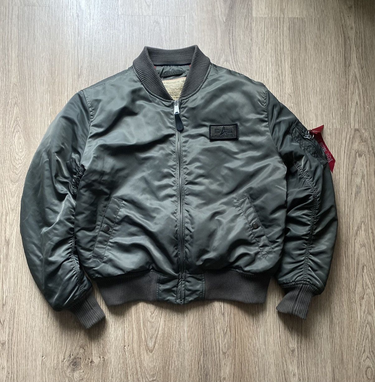 Alpha Industries × Vintage ALPHA INDUSTRIES VINTAGE BOMBER JAKCET Y2K NYLON GREEN Size US XL / EU 56 / 4 - 1 Thumbnail