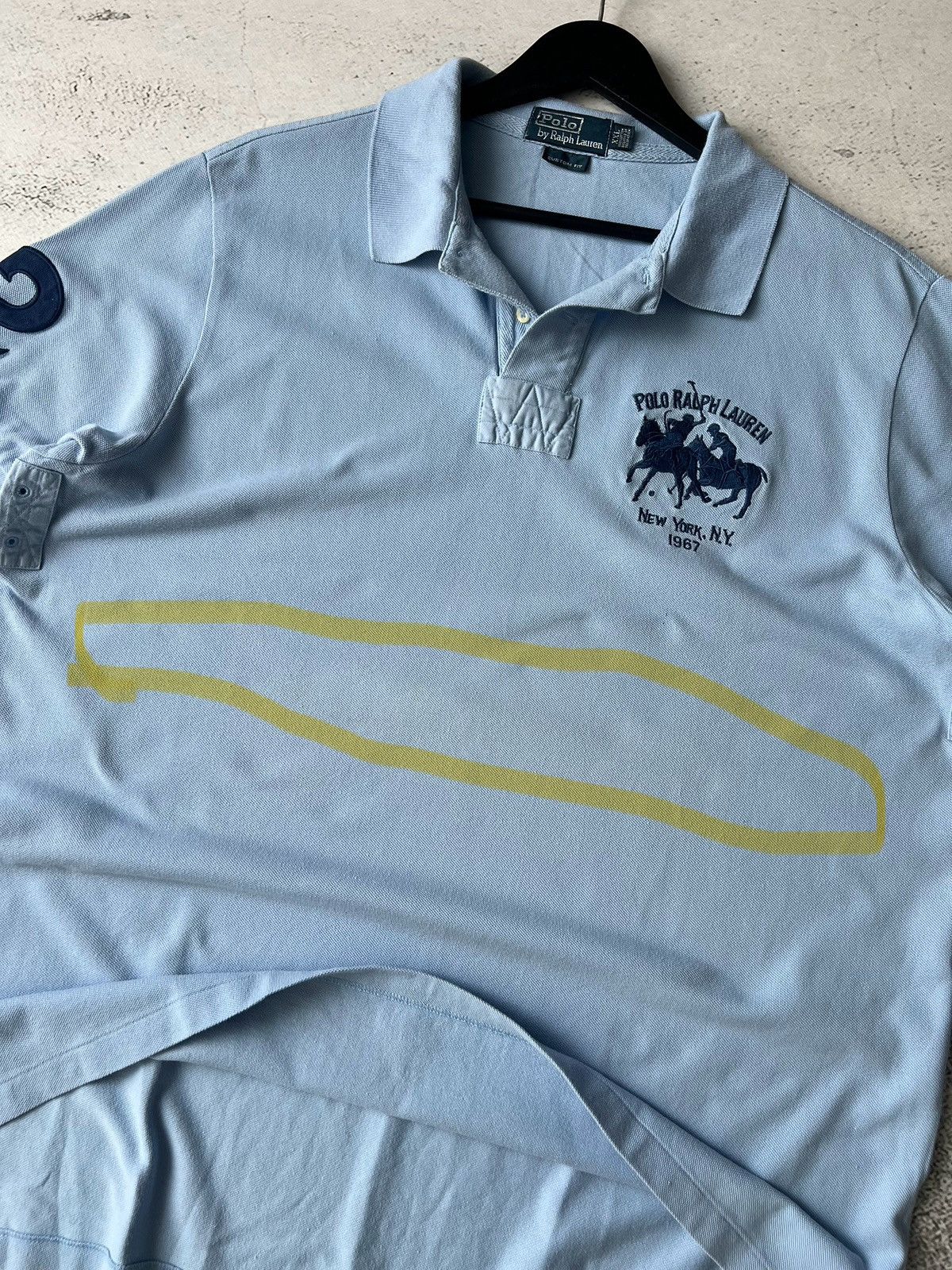 Polo Ralph Lauren 🐎🐎 Y2K Ralph Lauren Vintage Polo Shirt Blue L Size US XXL / EU 58 / 5 - 8 Thumbnail