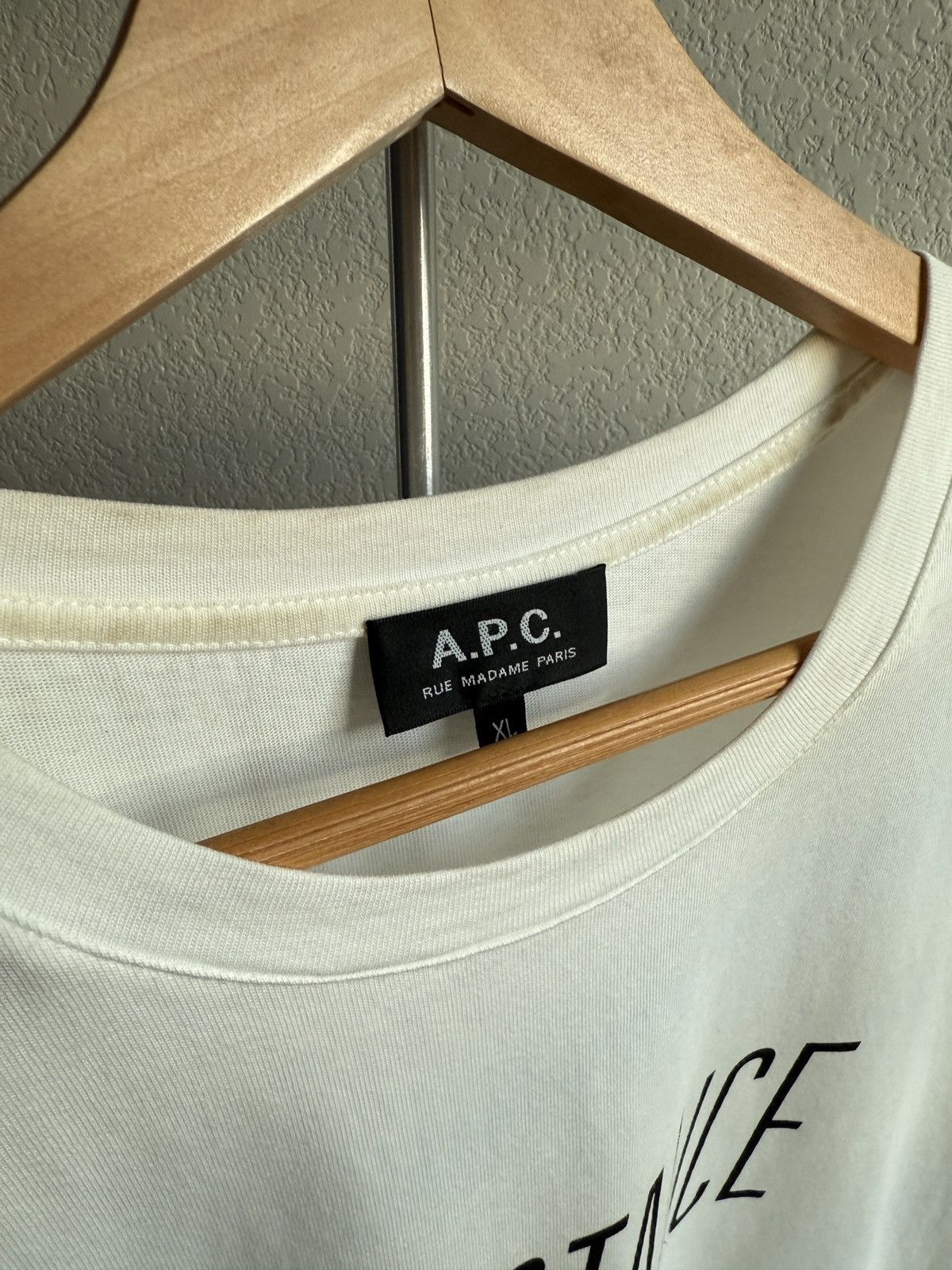 A.P.C. White “Substance” Logo Tee Size US XL / EU 56 / 4 - 4 Thumbnail
