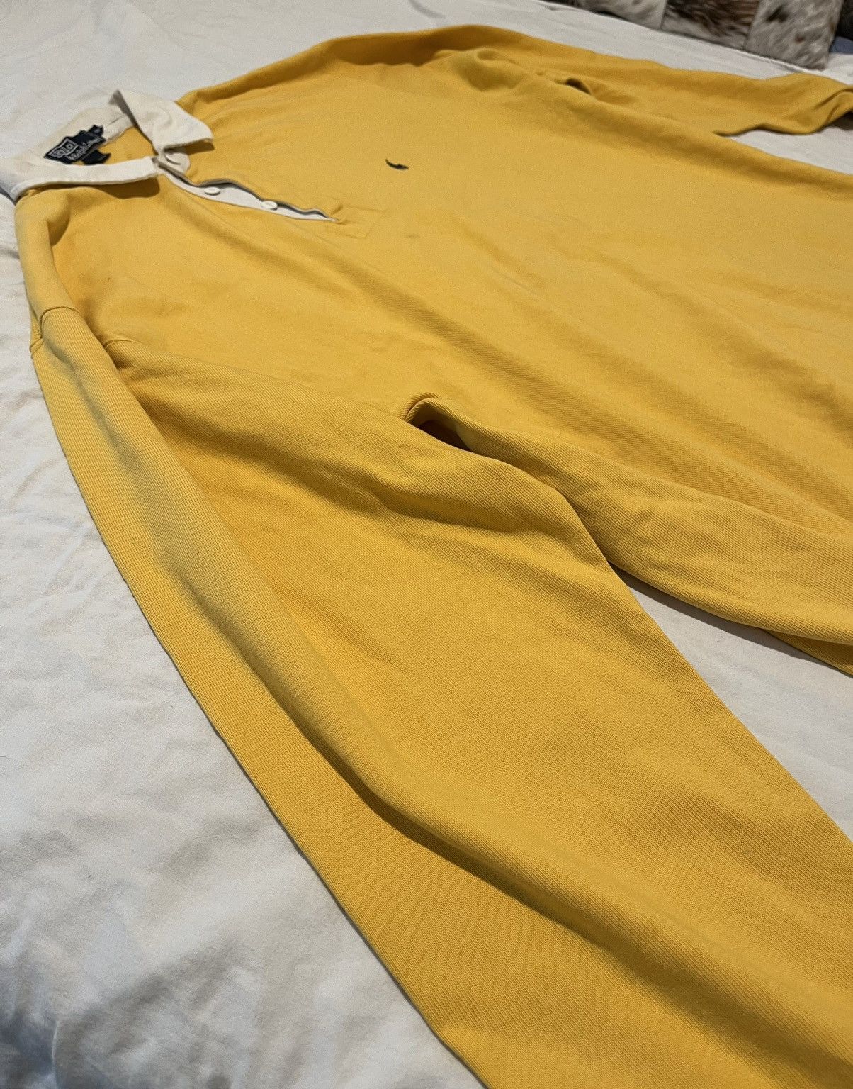 Polo Ralph Lauren Vintage 90s Polo Ralph Lauren Yellow Long Sleeve XXL Shirt Size US XXL / EU 58 / 5 - 3 Thumbnail